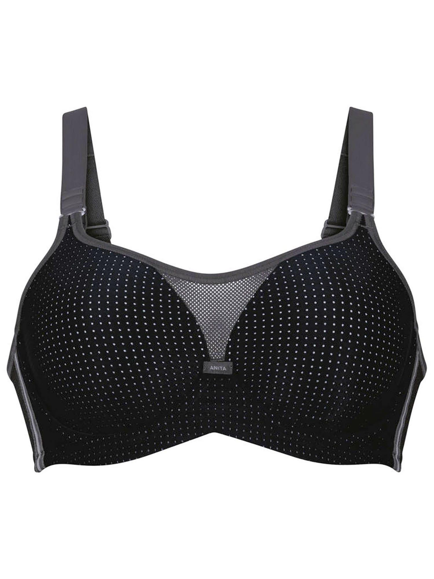 Sport-Bh Anita "Sport Bh Mit BüGel Performance Wirex", Damen, Gr. 90, Cup D, Schwarz (Schwarz, Anthrazit), Stoff, Obermaterial: 55% Polyamid Pa. 23% Polyester Pes. 22% Elasthan El., Bhs Sport-Bh