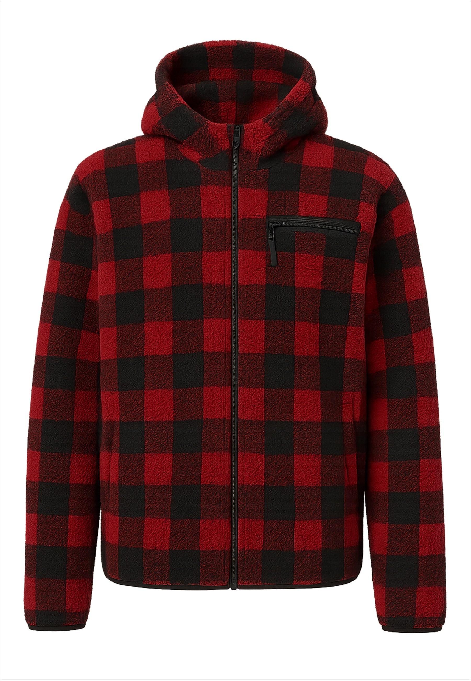 Anorak Brandit "Brandit Herren Teddyfleece Worker Jacket", Herren, Gr. Xl, Rot, Schwarz, 100% Polyester, Unifarben, Normal, Ohne Ausschnitt, Jacken