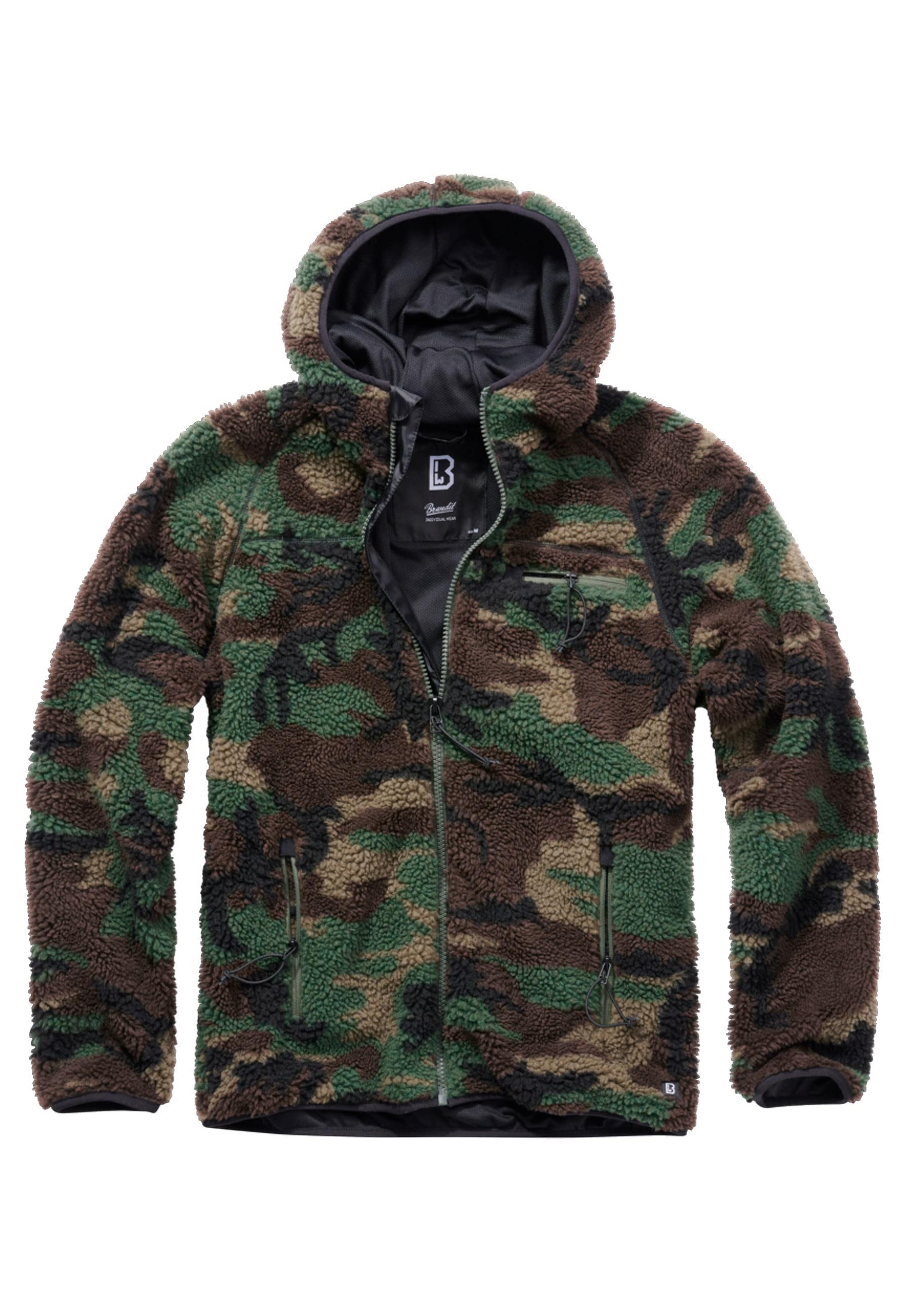 Anorak Brandit "Brandit Herren Teddyfleece Worker Jacket", Herren, Gr. Xxl, GrüN (Woodland), 100% Polyester, Unifarben, Normal, Ohne Ausschnitt, Jacken