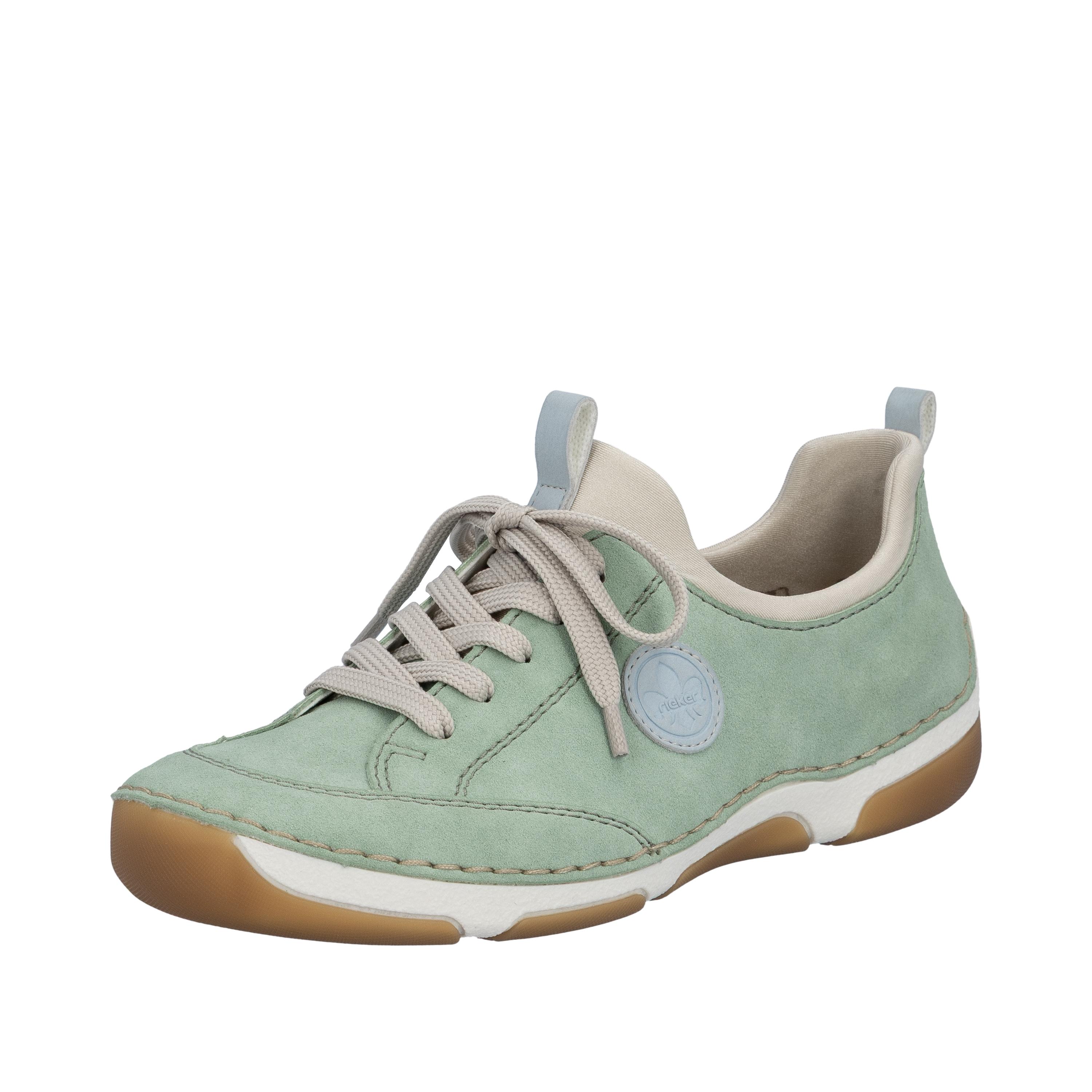 Slip-On Sneaker Rieker, Damen, Gr. 36, Mint, Lederimitat, Schuhe, Slipper, Schlupfschuh, Freizeitsneaker Aus Lederimitat
