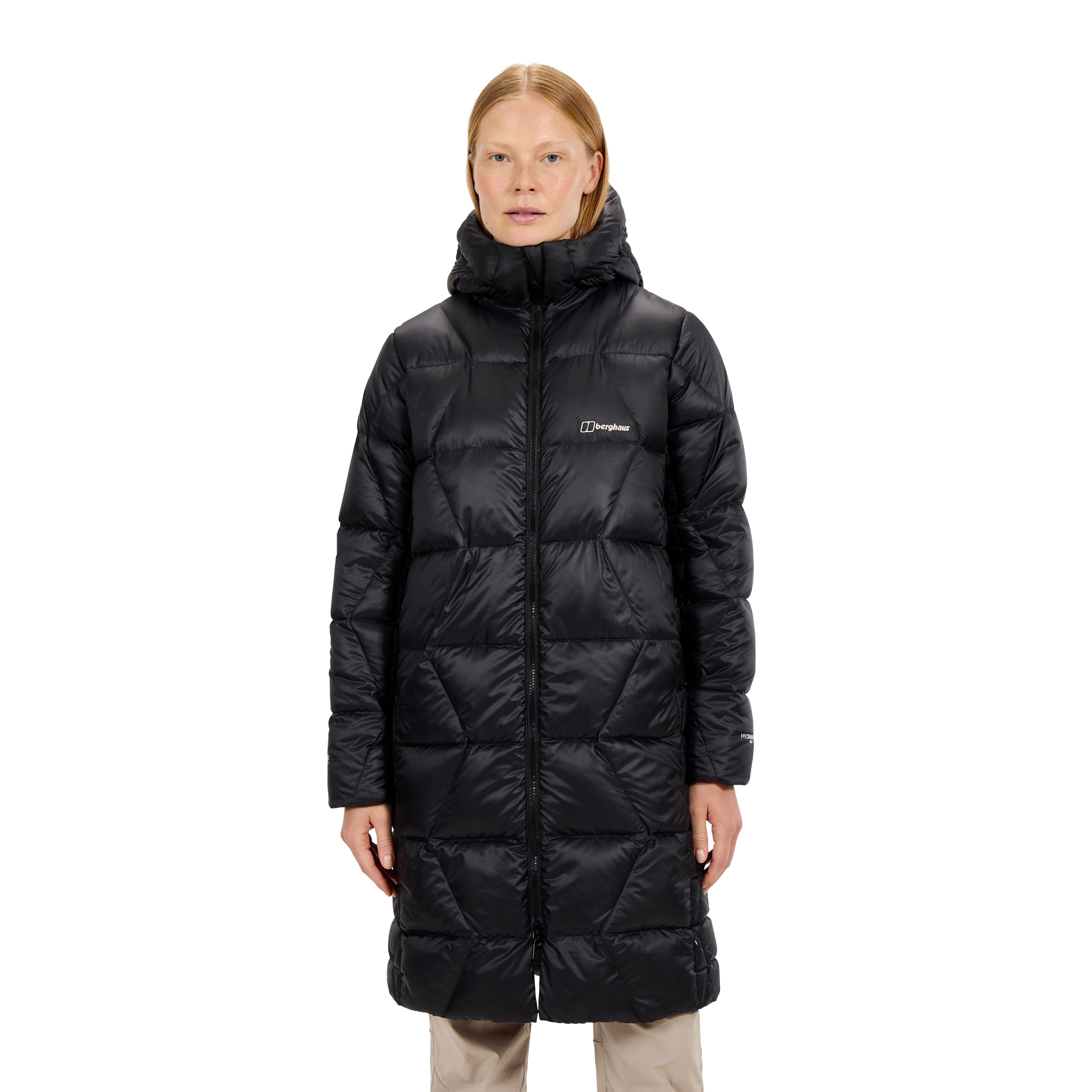 Daunenjacke BERGHAUS "EXPLORER LONG DOWN JACKET", Damen, Gr. XXL, schwarz, schwarz, Obermaterial: 100% Polyester. Futter: 100% Polyamid. Wattierung: 100% Daunen, Jacken Daunenjacke, Winterjacke Damen