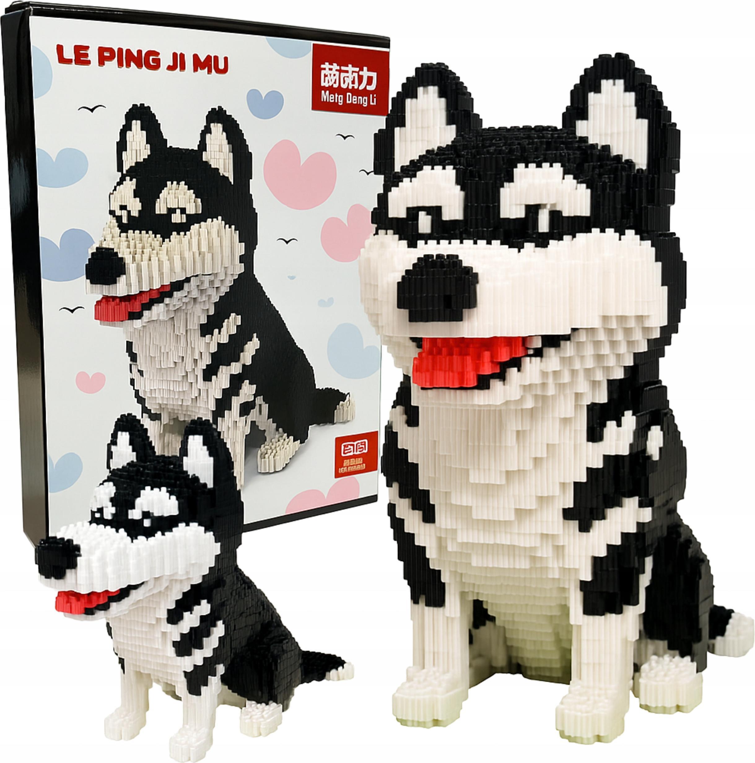 Set Di Costruzioni Con Cane Husky, 6000 Pezzi.