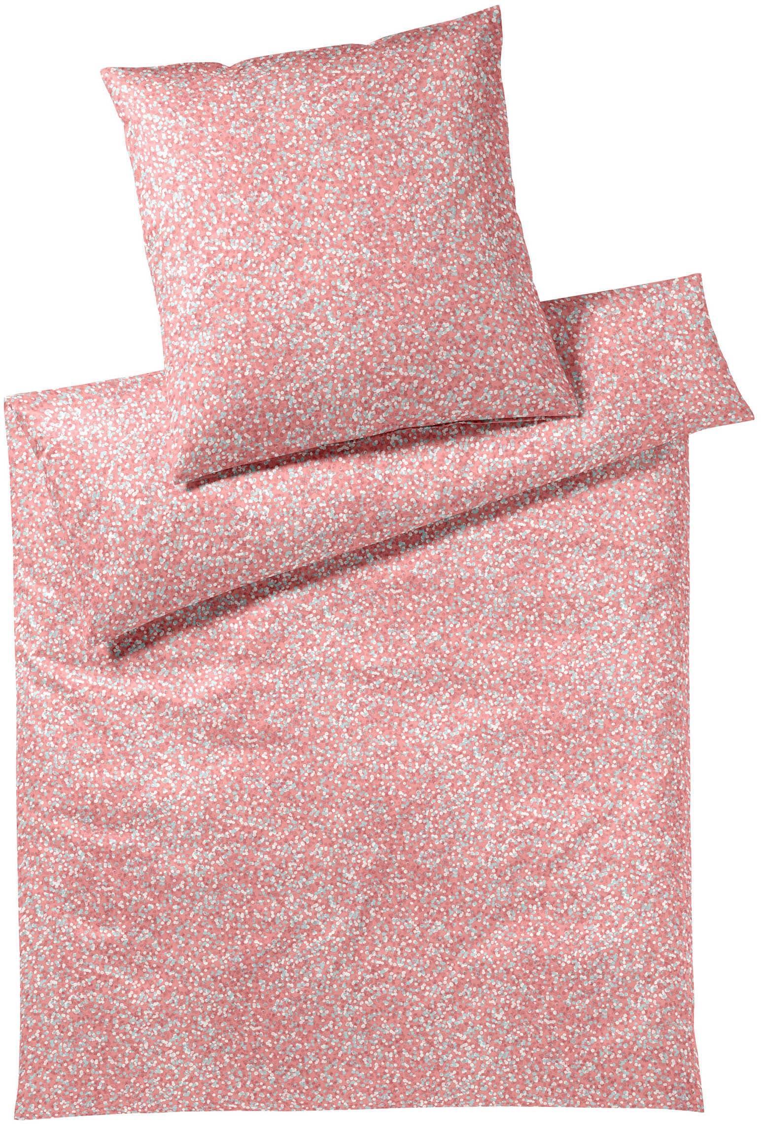 BettwäSche Elegante "Little Dots", Bunt (Papaya Rot), B/L: 135Cm X 200Cm, 1 Stk., 1 Stk., Mako-Batist, B/L: 80Cm X 80Cm, 2 Stk., Mako-Batist, Obermaterial: 100% Baumwolle, BettwäSche, BettwäSche, Angenehmes HautgefüHl