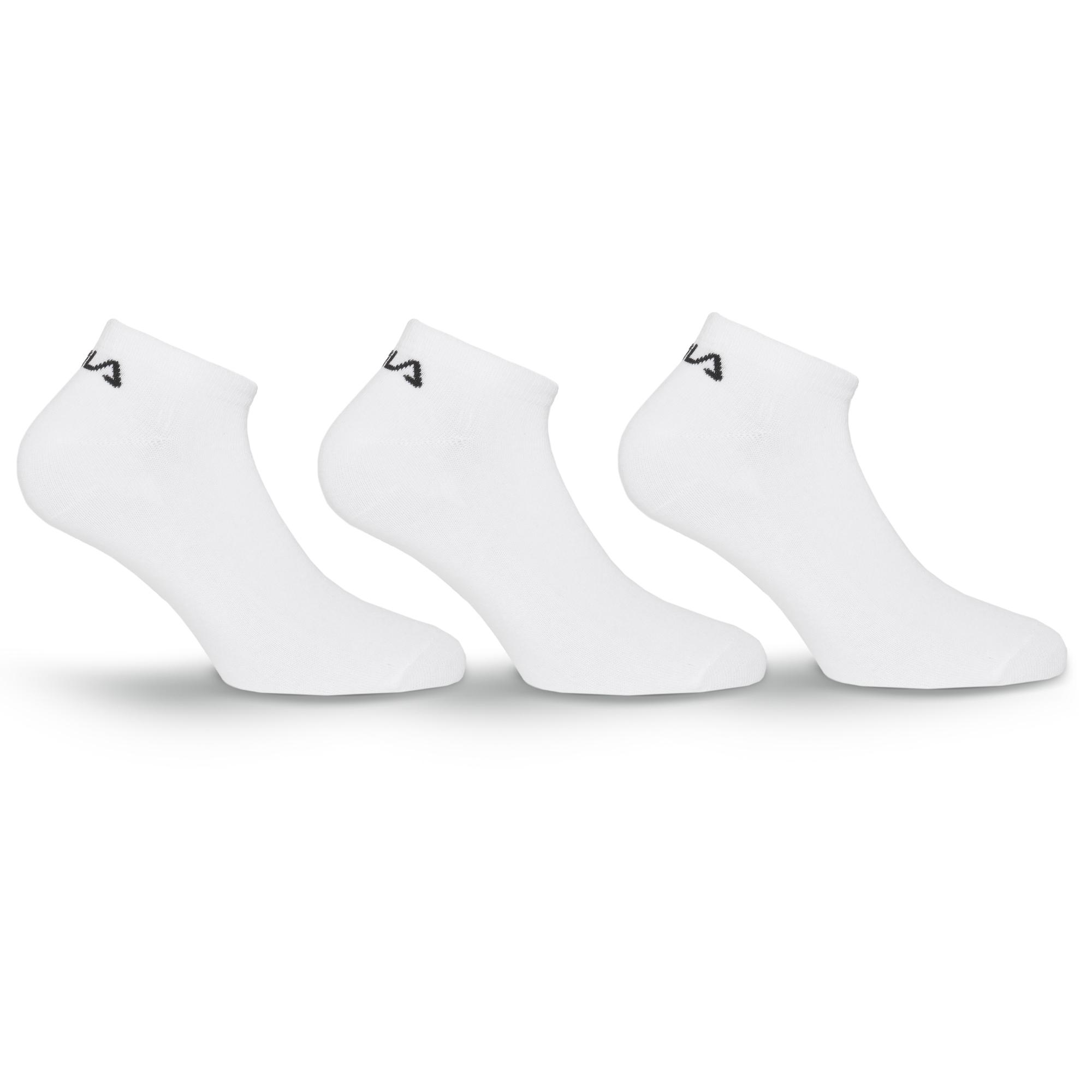 Socken Fila "Unisex Invisible Plain Socks", Herren, Gr. 35-38, Weiß, Baumwolle, Elasthan, Polyester, Unifarben, Elastisch, Socken Socken, Mit Eingestricktem Logo An Der Ferse