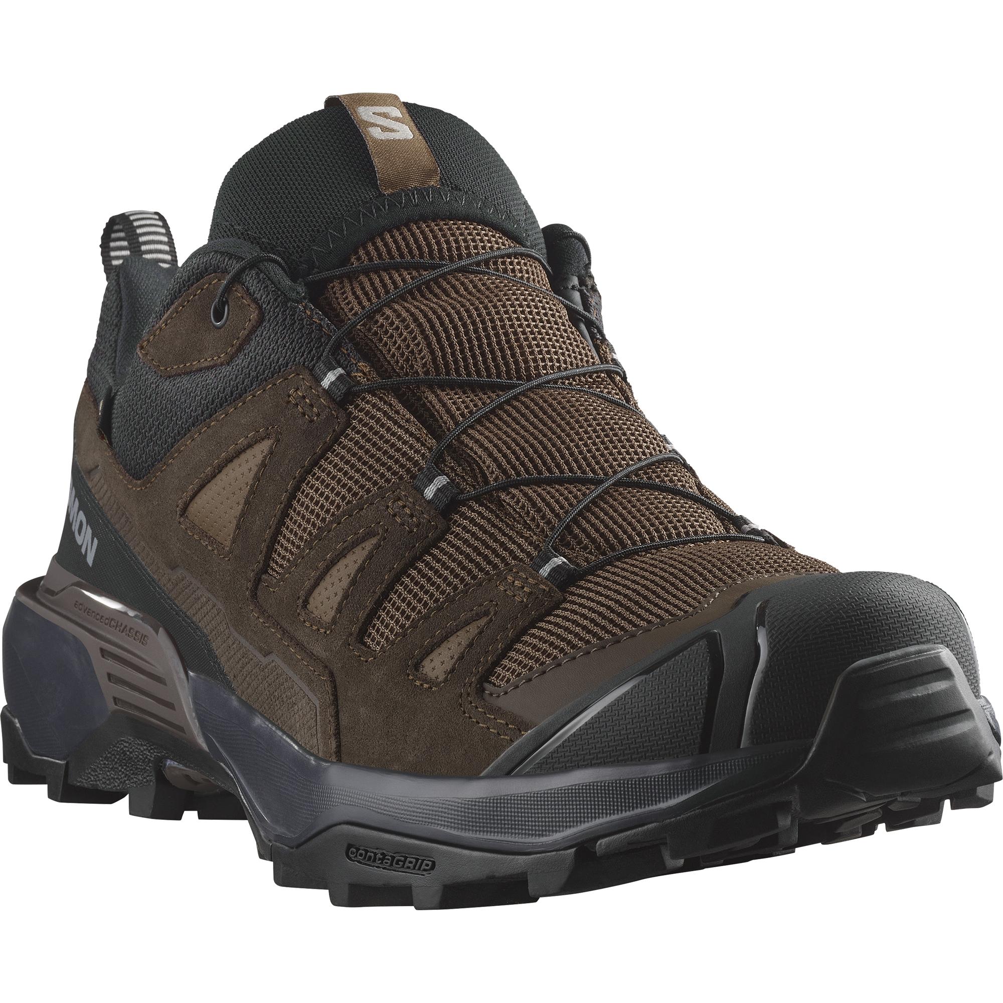 Wanderschuh Salomon "X Ultra 360 Leather GORE-TEX", Herren, Gr. 46, Braun (Schwarz Earth), Nubukleder, Synthetik, Schuhe Wanderschuh, Wasserdicht