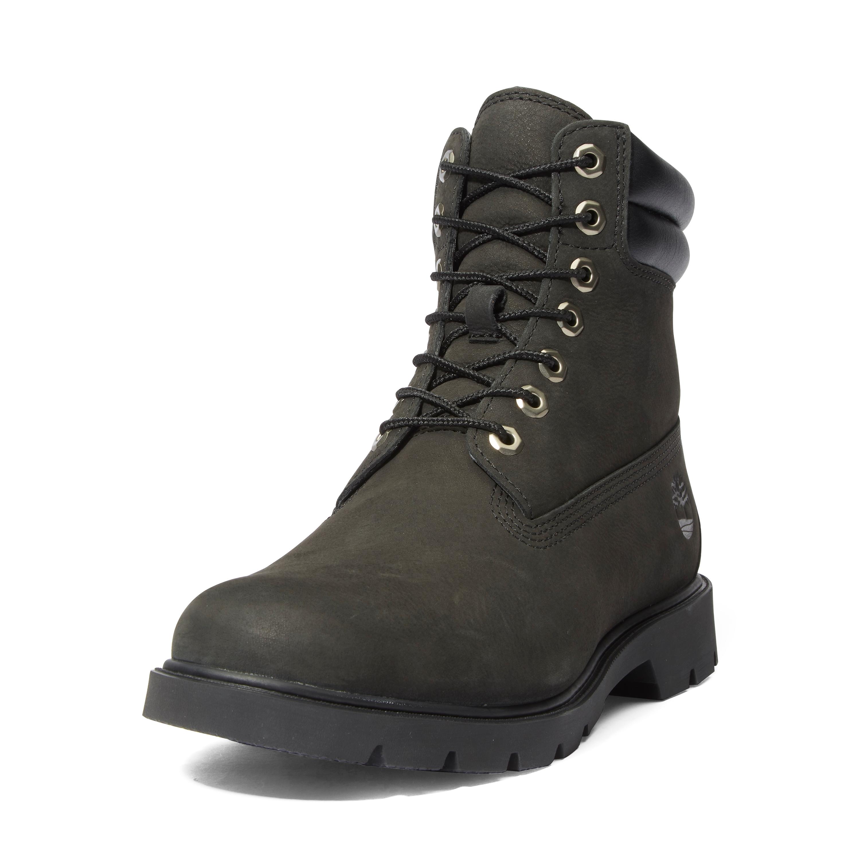 Schnürboots TIMBERLAND "6 IN BASIC6 INCH LACE UP BOOT", Herren, Gr. 44,5, jet schwarz, Leder, Schuhe Schnürboots, Winterstiefel, Schnürstiefel, Winterschuhe