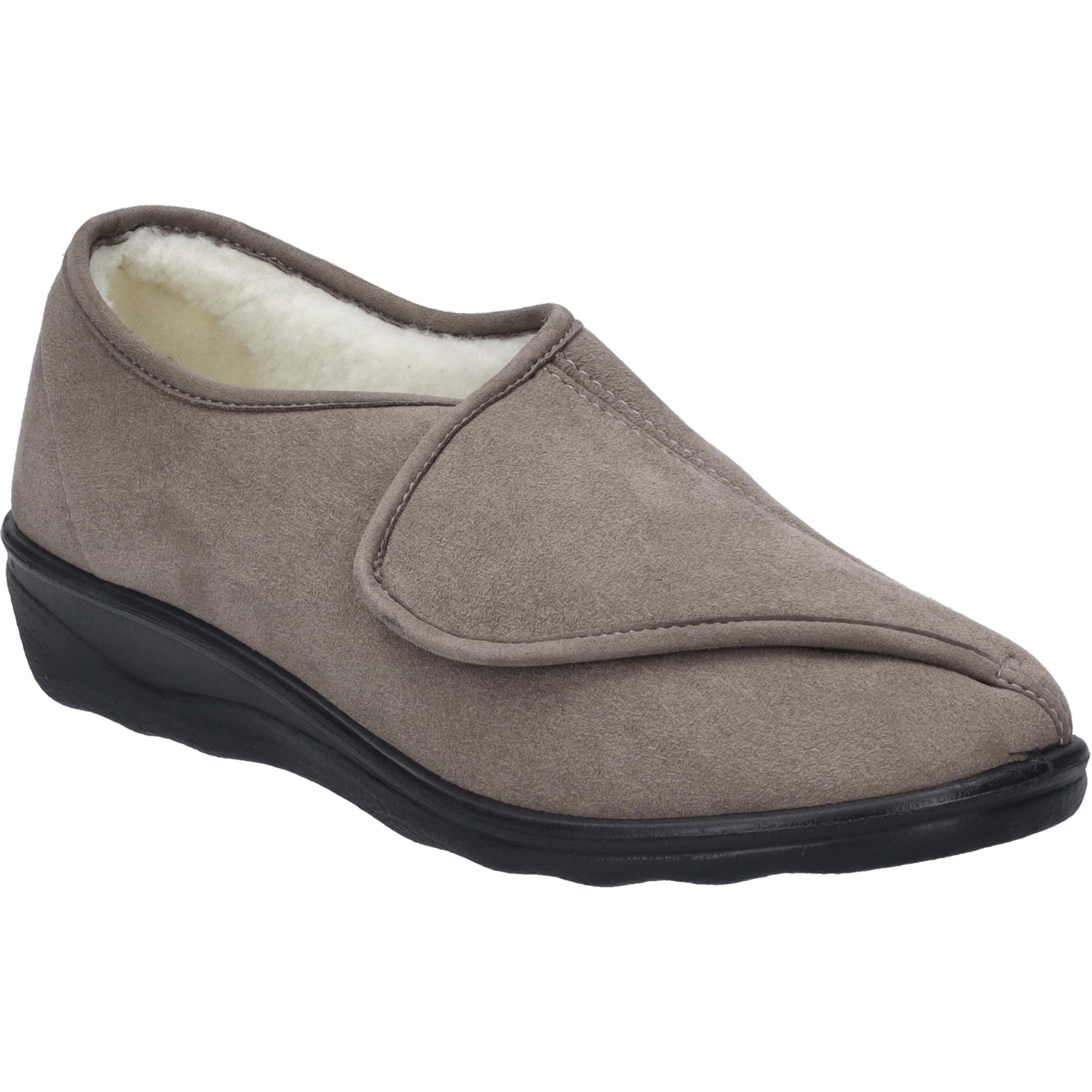 Hausschuh Josef Seibel "Nice 105, Taupe", Damen, Gr. 39, Grau (Taupe), Obermaterial: 100% Textilmaterial Texmat., Schuhe Hausschuh