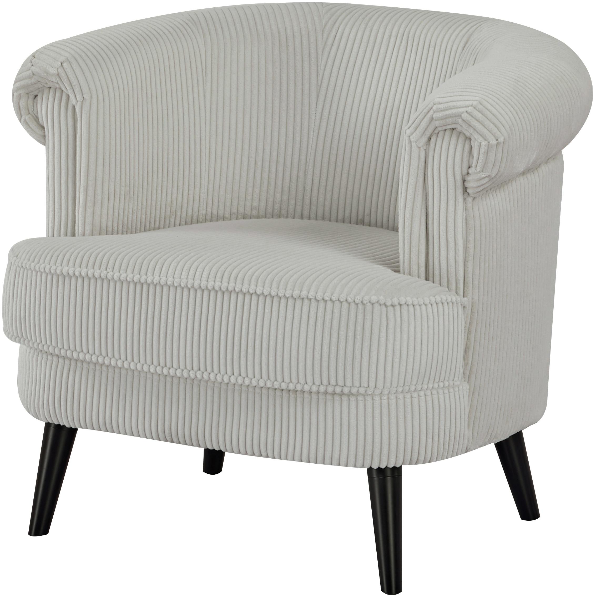 Sessel INOSIGN "HUTSELL in Cord und Webstoff, TV-Sessel oder Relax-Sessel", beige (creme), B:80cm H:72cm T:74cm, Holzgestell, Schaum-Polsterung, Holzbeine und pflegeleichter Bezug, Sessel, Sessel, passt in jedes Wohnzimmer