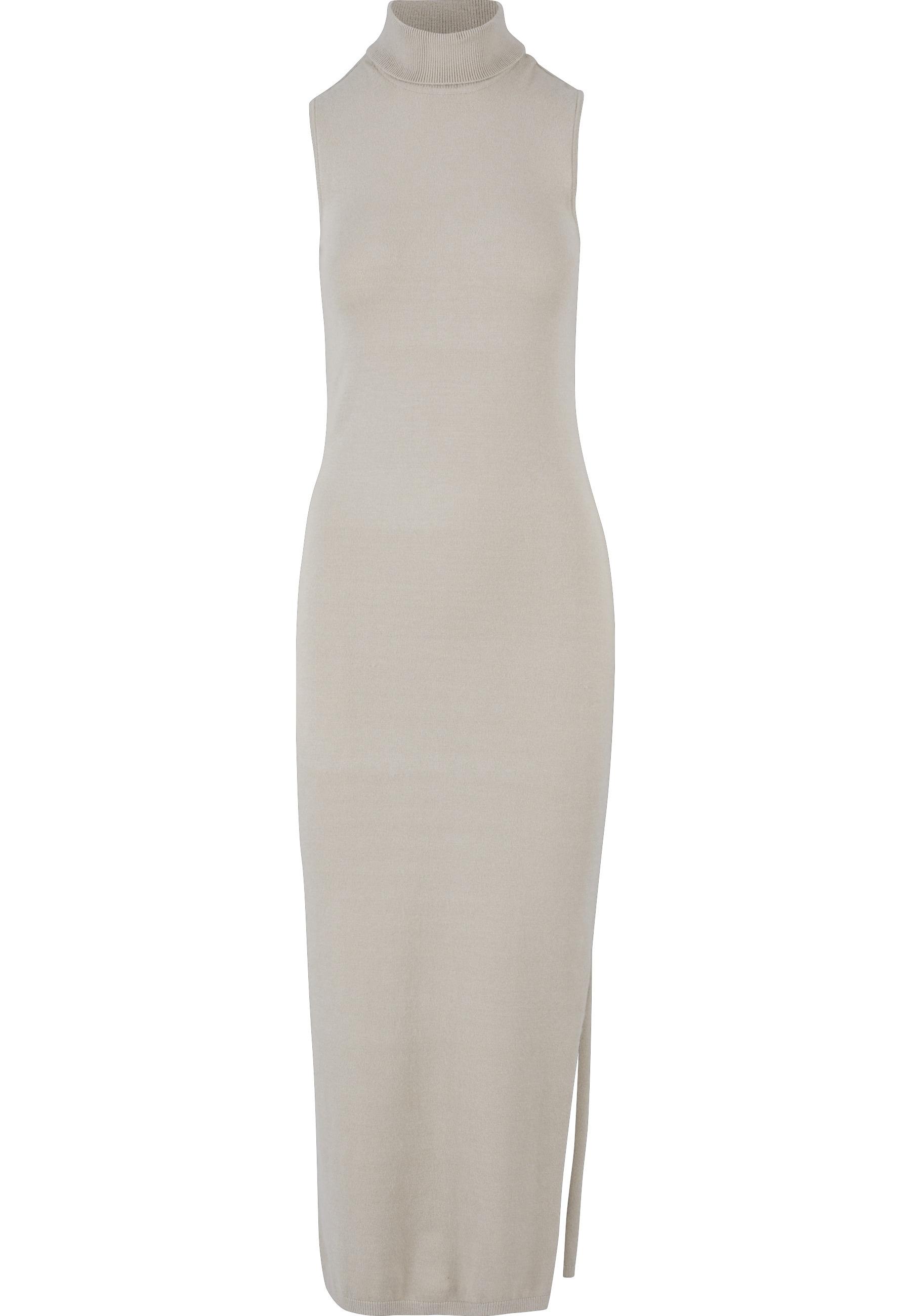 Shirtkleid Urban Classics "Urban Classics Damen Ladies Knitted Eco Viscose Turtleneck Dress", Damen, Gr. Xxl, Us-GrößEn, Wetsand, 52% Viskose, 28% Polyester, 20% Polyamid, Unifarben, Normal, Rundhals, Kleider Shirtkleid