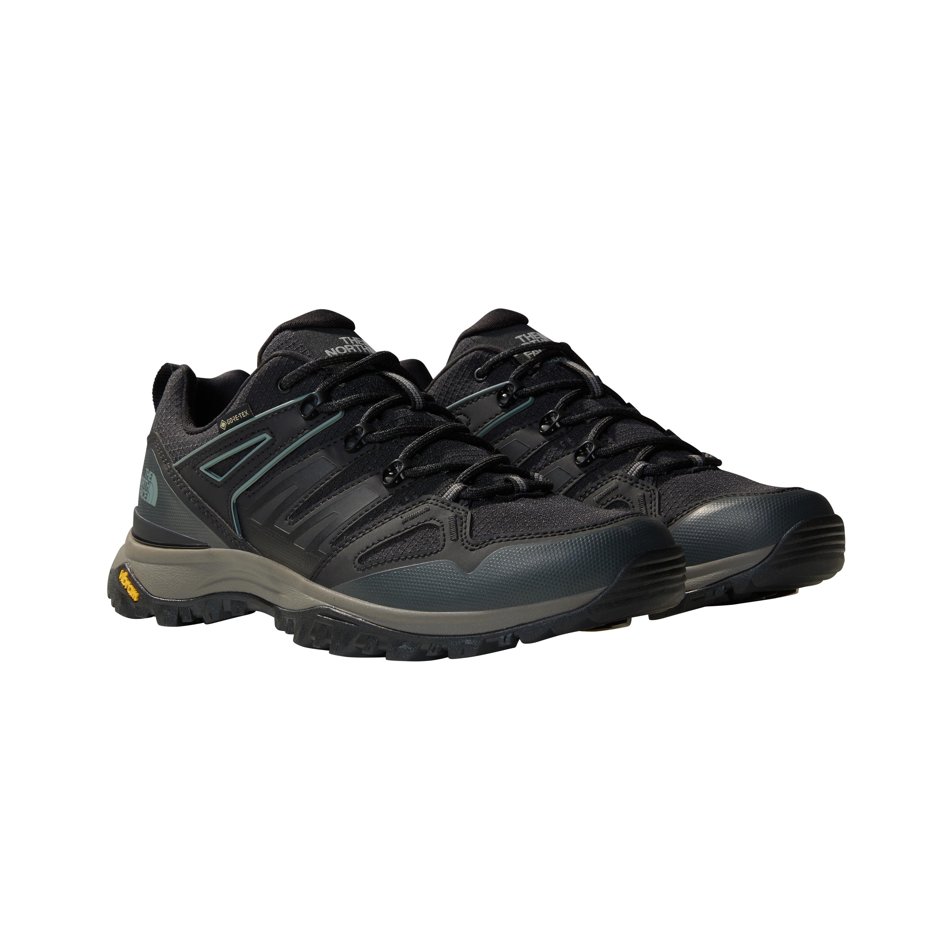 Wanderschuh The North Face "M Hedgehog GORE-TEX", Damen, Gr. 42,5, Schwarz (Tnf Schwarz, Asphalt Grau), Synthetik, Schuhe Wanderschuh, Wasserdicht
