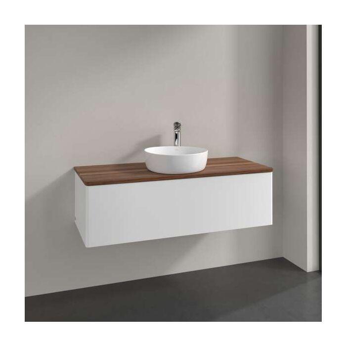 Villeroy Und Boch Antao Waschtisch-Unterschrank K32012MT 120X36X50Cm, Waschbeckenplattenfarbe Warm Walnut, White Matt Lacquer