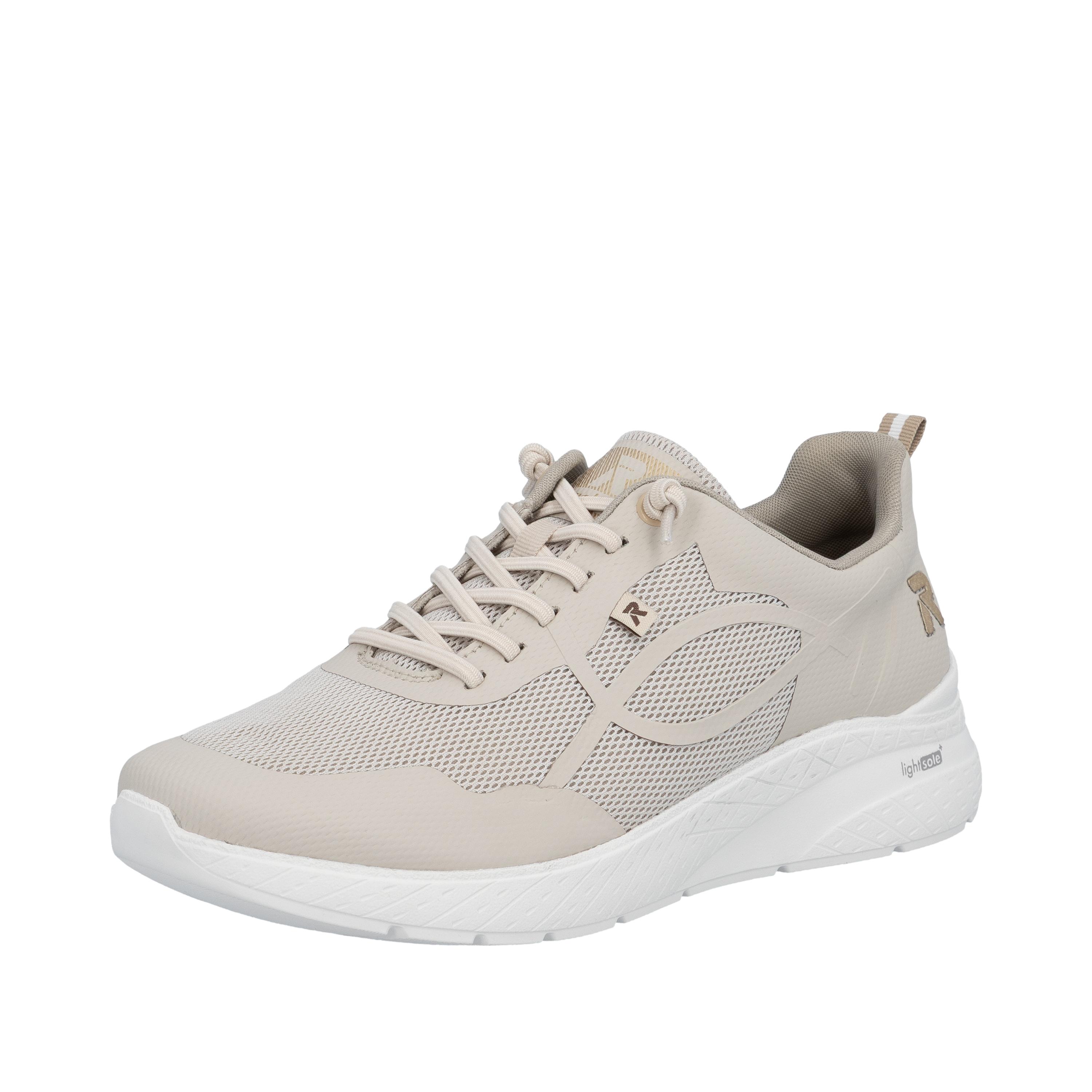 Slip-On Sneaker Rieker, Damen, Gr. 39, Beige, Textil, Basic, Schuhe, Schlupfschuh, Halbschuh, Freizeitsneaker Mit Gummizug