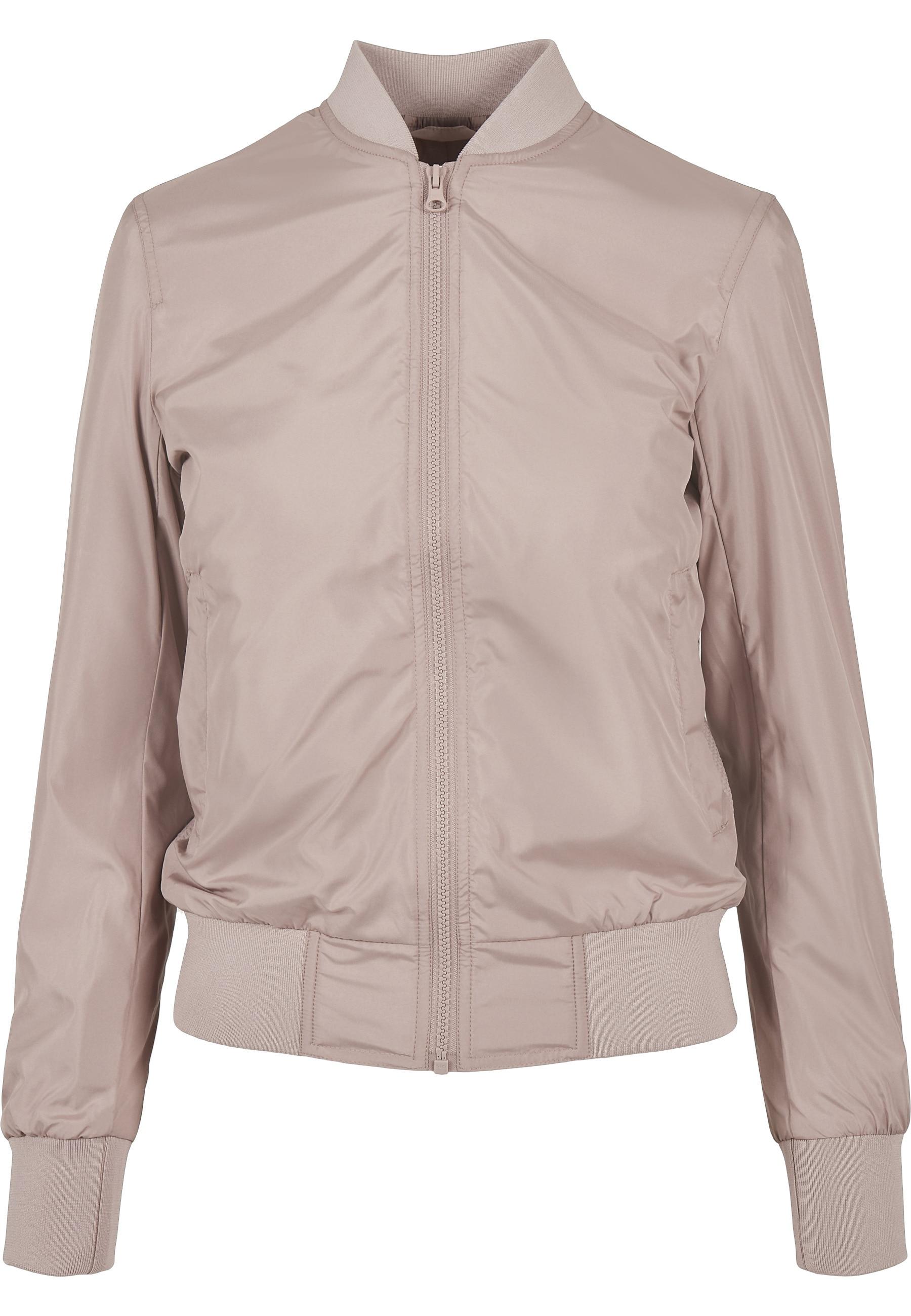 Allwetterjacke Urban Classics "Urban Classics Damen Ladies Light Bomber Jacket", Damen, Gr. 3XL, Duskrose, 100% Polyester, Unifarben, Normal, Rundhals, Jacken