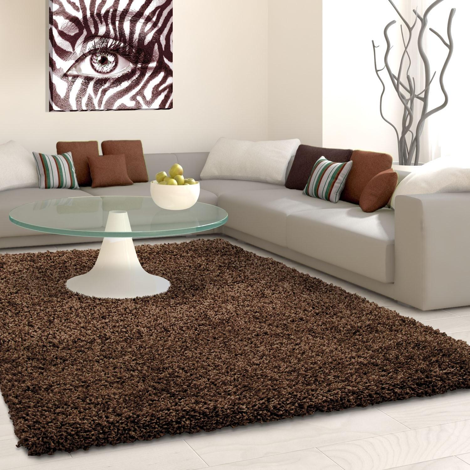 Hochflor-Teppich AYYILDIZ TEPPICHE "Life Shaggy 1500", braun, B:200cm H:30mm L:290cm, Kunstfaser, Teppiche, Hochflor-Teppich, Langflor, uni, große Farbauswahl, robust, auch als Läufer und in rund, Topseller