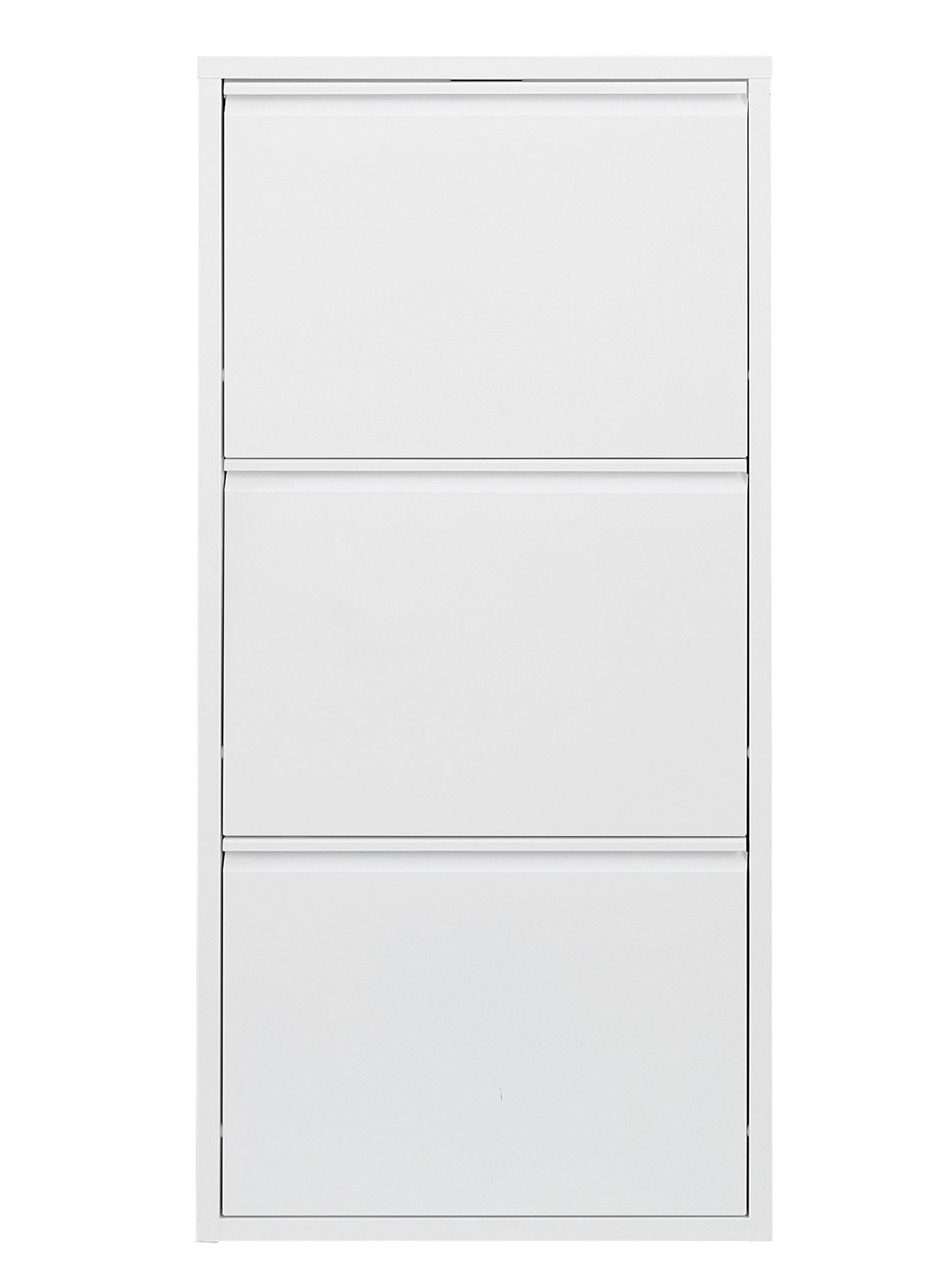 Schuhschrank HEINE HOME, weiß, B:50cm H:136cm T:15cm, Stahl, Schränke, Schuhschrank