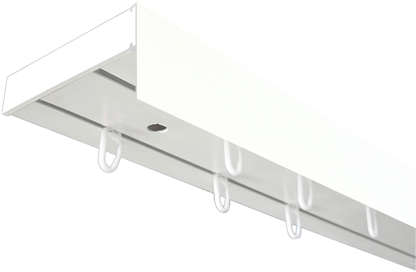 Gardinenschiene SN DECO GROUP "Vorhangschiene SH mit Blende" Gr. 8, weiß, L:400cm T:7,7cm, Kunststoff, Gardinenstangen, Gardinenschiene, Topseller