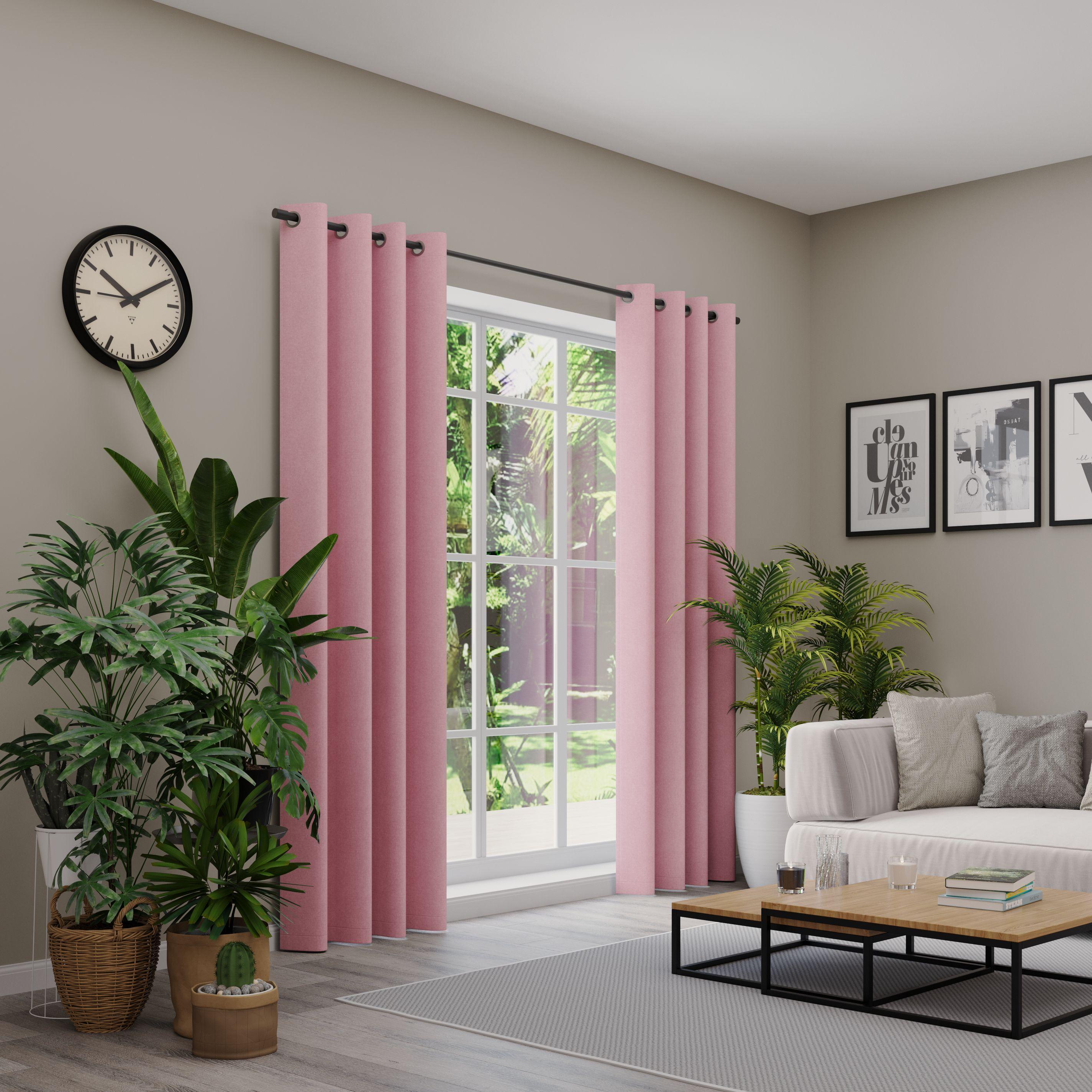 Vorhang NEUTEX FOR YOU "BELMONDO", lila (malve), B:138cm H:190cm, Polyester, Gardinen, Vorhang, Uni mit samtiger Oberfläche, nach Maß