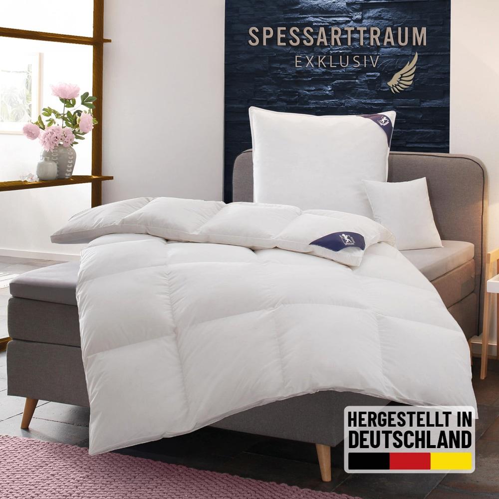 Daunenbettdecke SPESSARTTRAUM "Exklusiv, Bettdecken für Sommer und Winter, Decke", weiß, B:240cm L:220cm, Bezug: 100% Baumwolle. Füllung: 100% Daunen, Bettdecken, Daunenbettdecke, 5 Wärmeklassen & 8 Größen, Bestseller