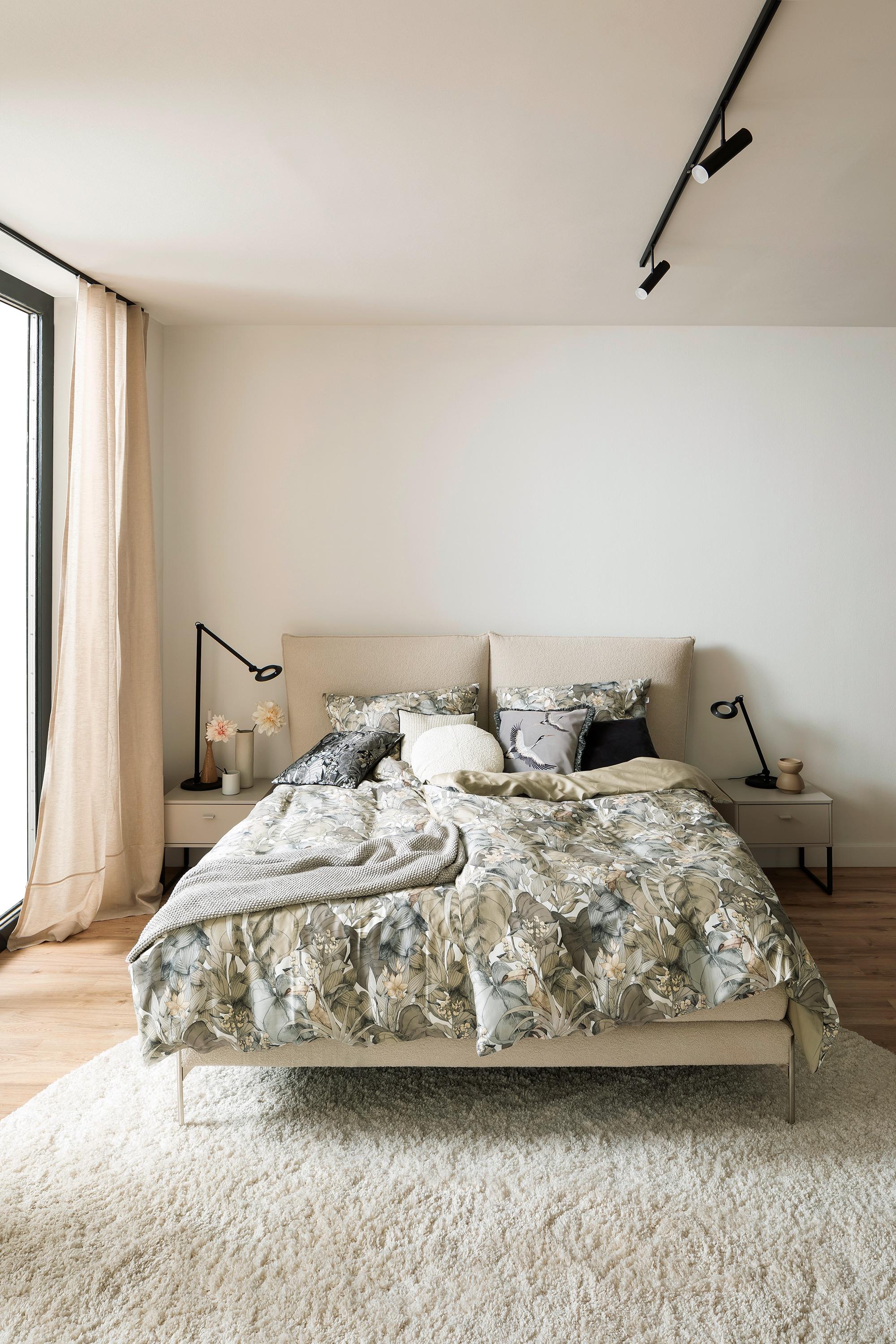 Wendebettwäsche "Toucan", beige (natur), B/L: 140cm x 200cm, Satin, B/L: 70cm x 90cm, Satin, Obermaterial: 100% Baumwolle, SCHÖNER WOHNEN-KOLLEKTION, Bettwäsche, Wendebettwäsche, aus 100% Baumwolle