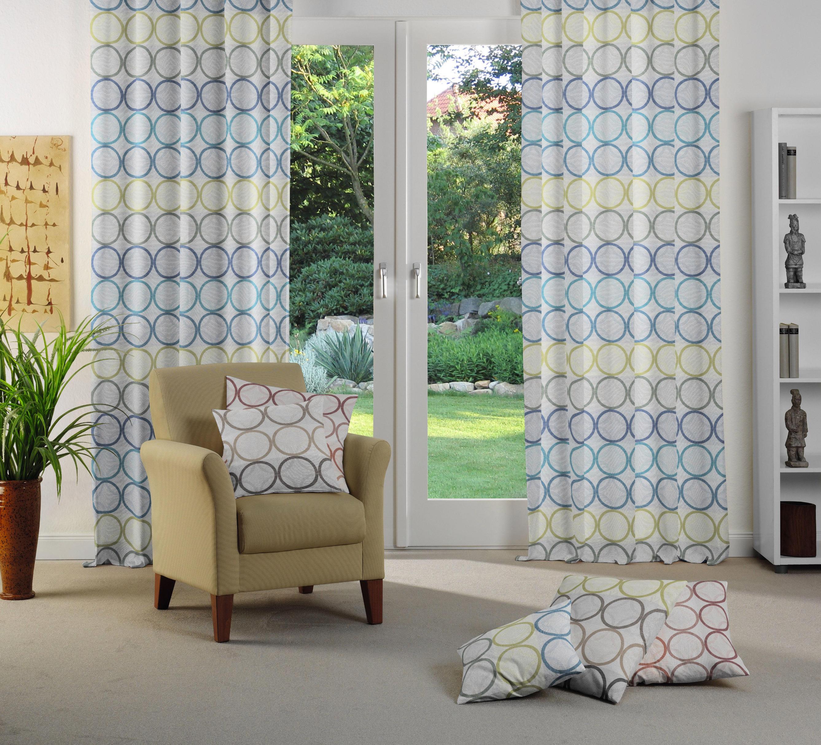 Vorhang WIRTH "Zirbello" Gr. 5, grau (hellgrau), B:132cm H:255cm, Jacquard, Baumwolle, Polyester, Gardinen, Vorhang