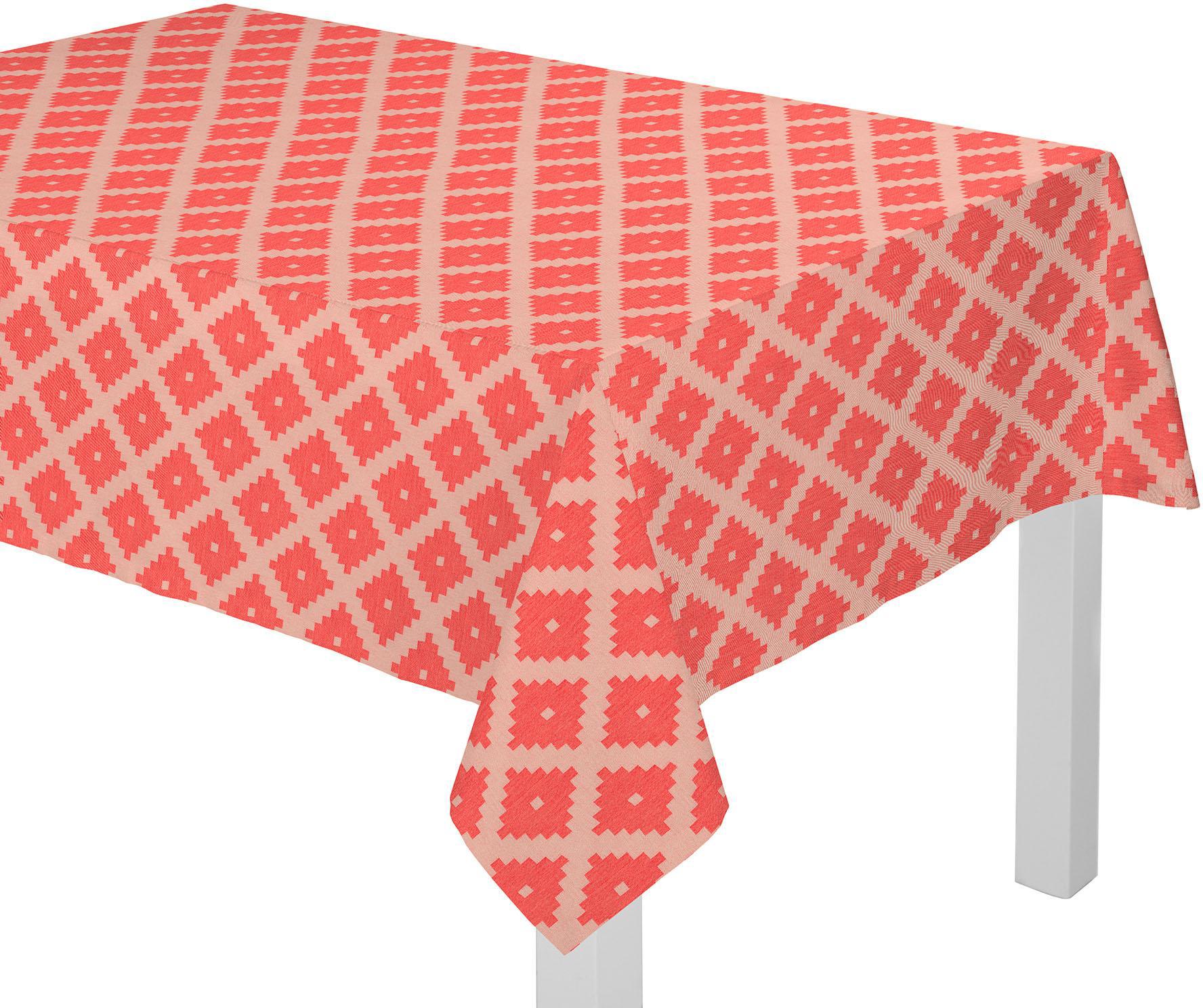 Tischdecke ADAM "Maroccan Shiraz Light" Gr. 9, rot, B:145cm L:250cm, Bio-Baumwolle, Tischdecken, Tischdecke, aus 100% Bio-Baumwolle