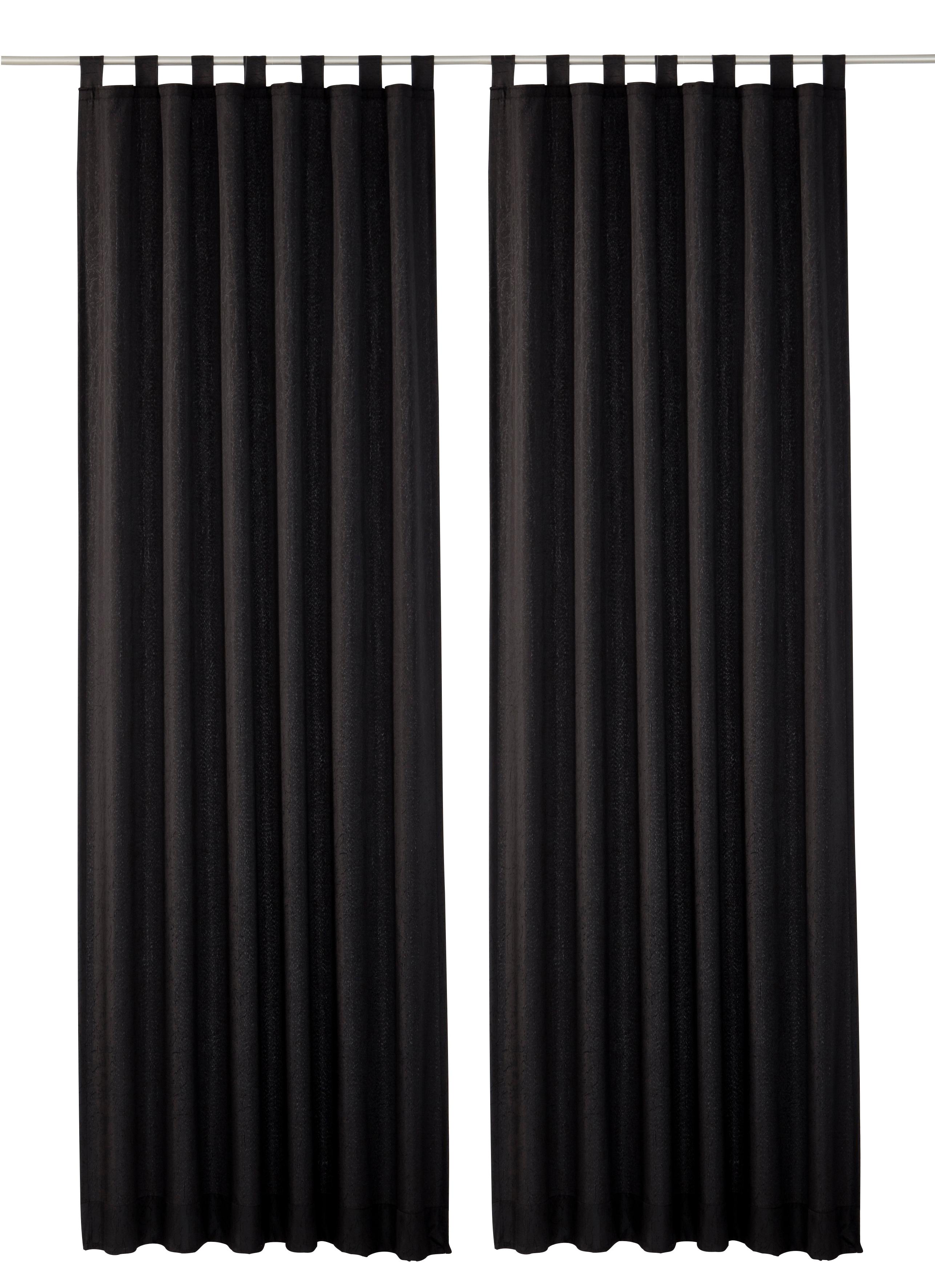 Vorhang WIRTH "Lahnstein" Gr. 3, schwarz, B:132cm H:225cm, Polyester, Gardinen, Vorhang