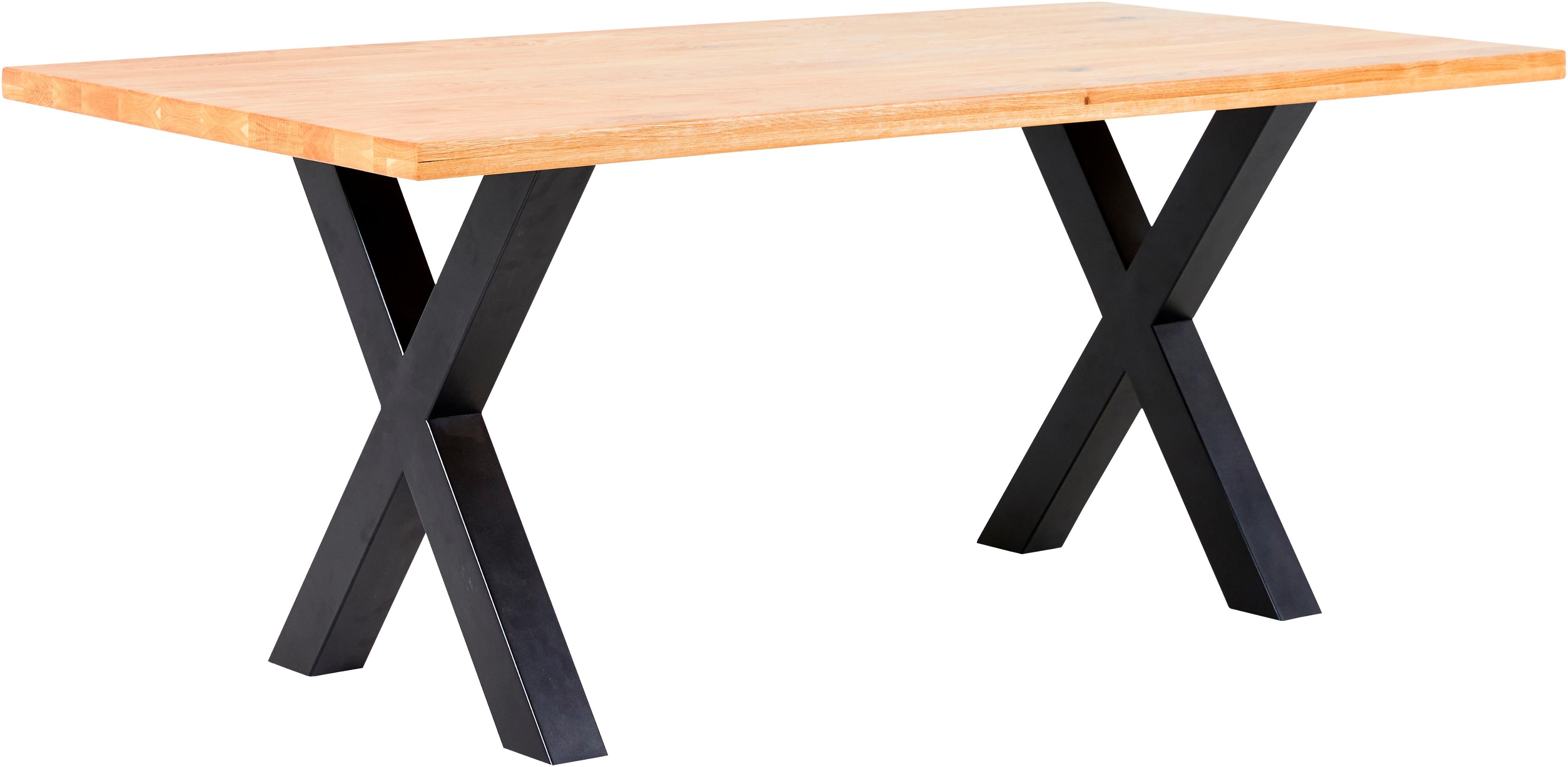 Esstisch MASSIVLINE & MORE "Jakarta, Küchentisch, Tisch, Esstisch, Holztisch", x, gestell,braun, schwarz, braun, B:180cm H:76cm T:90cm, Tische, Esstisch, Platte massiv, Gestell Metall pulverbeschichtet schwarz