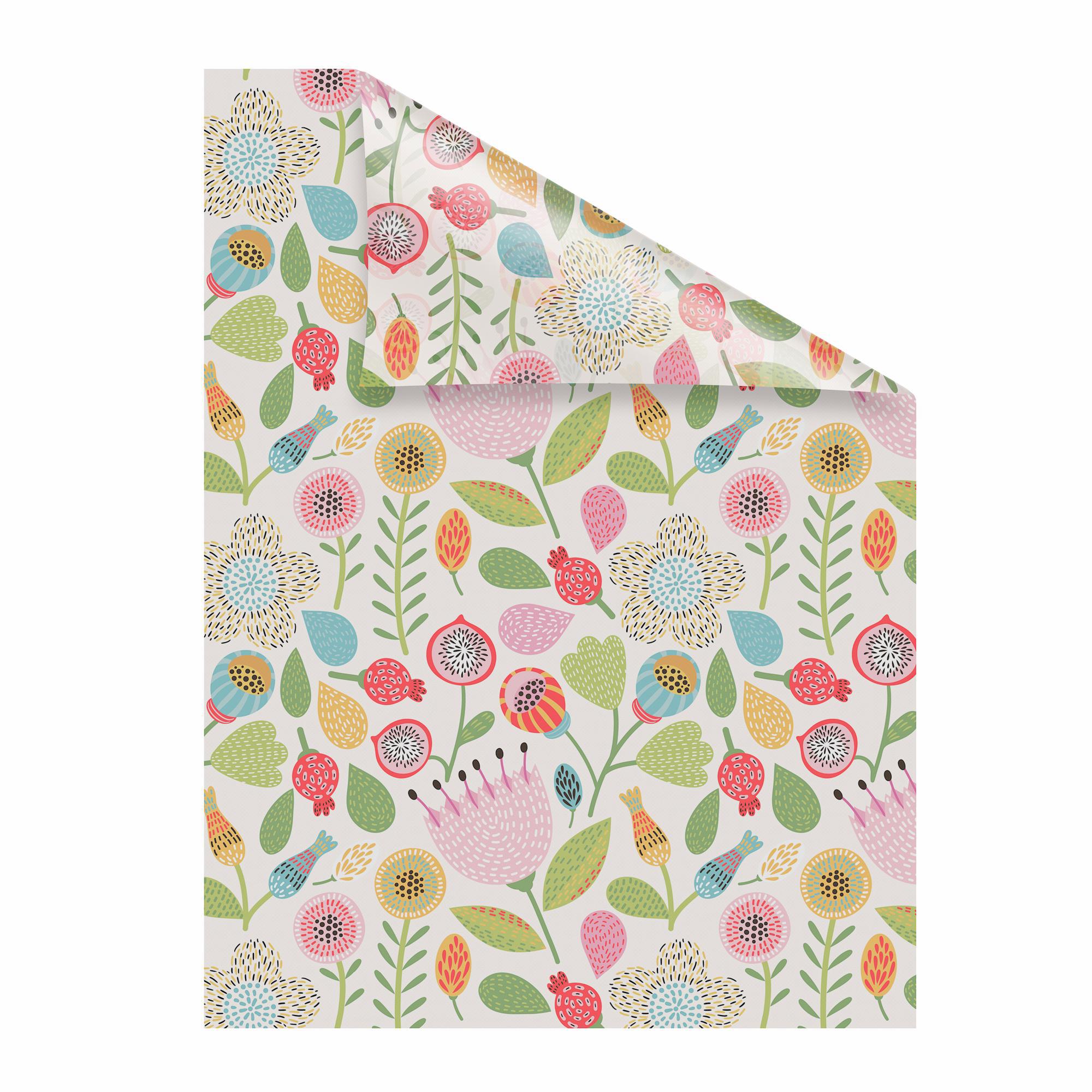 Fensterfolie LICHTBLICK ORIGINAL "Blumen" Gr. 2, bunt, B:50cm L:100cm, PVC, Fensterfolien, Fensterfolie