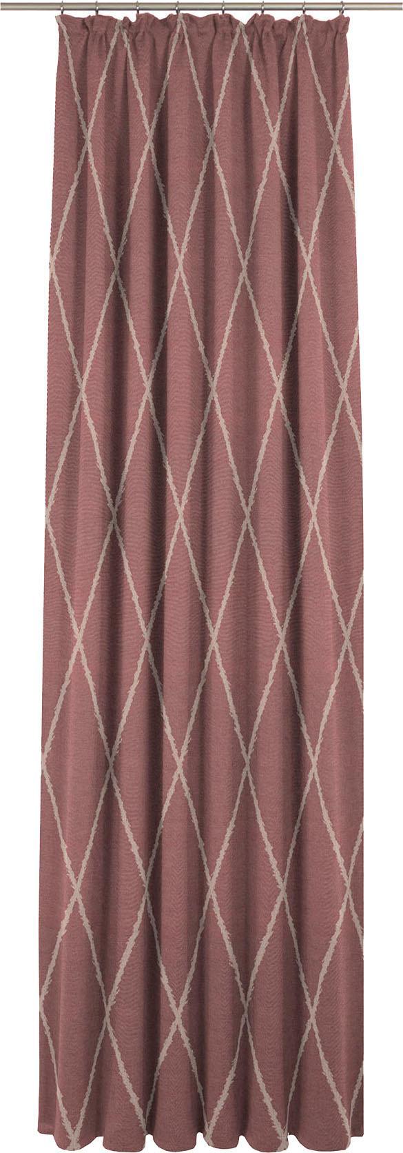 Vorhang ADAM "Casket Valdelana Light" Gr. 3, rot (cherryrot), B:145cm H:225cm, Jacquard, Baumwolle (Bio-Baumwolle), Gardinen, Vorhang, aus 100% Bio-Baumwolle