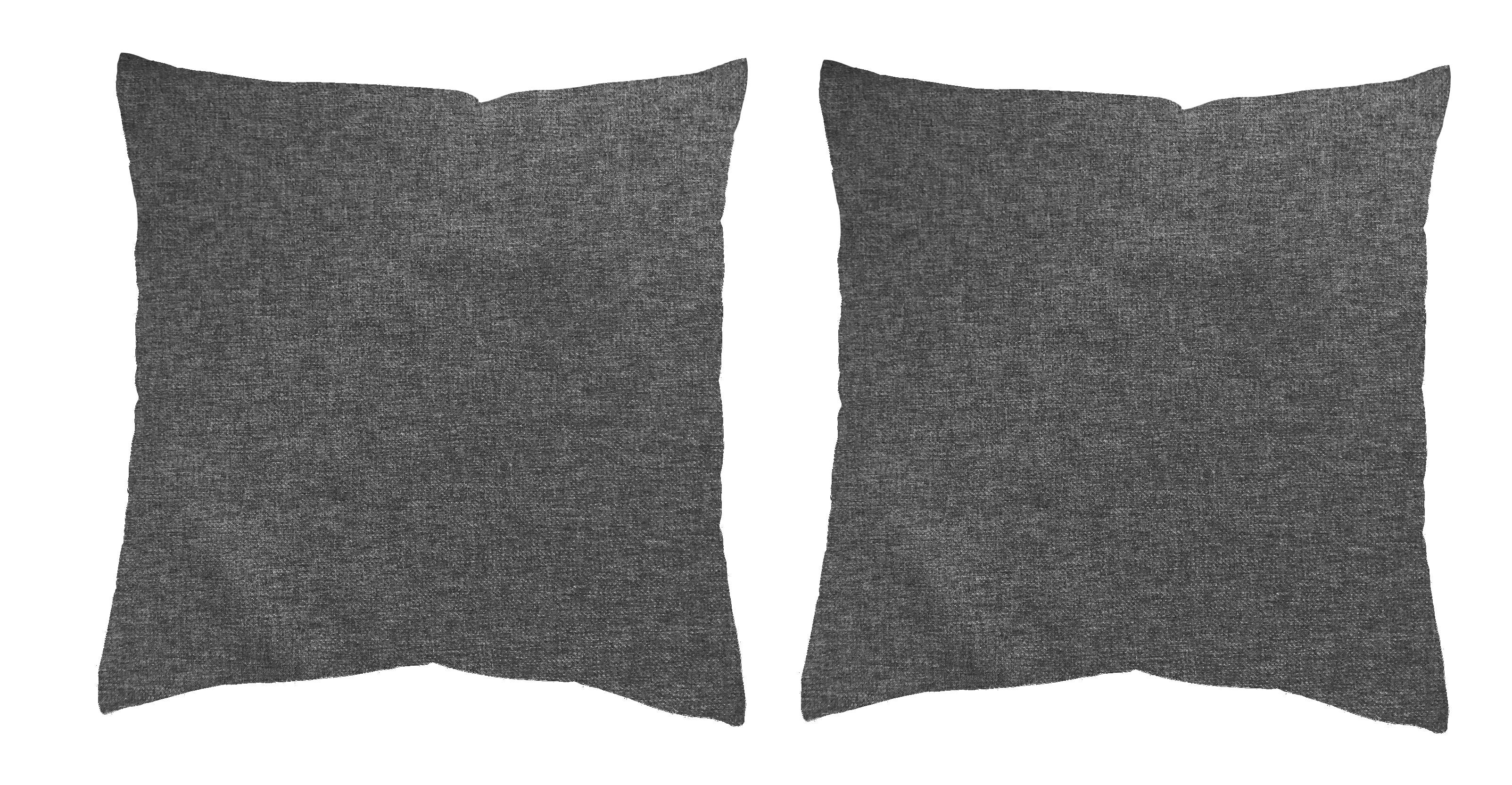 Kissenhülle HOME WOHNIDEEN "LUCIO 2ER PACK MIT FÜLLUNG" Gr. 1, grau (anthrazit), B:40cm L:40cm, Polyester, Polyester, Kissenbezüge, Kissenhülle