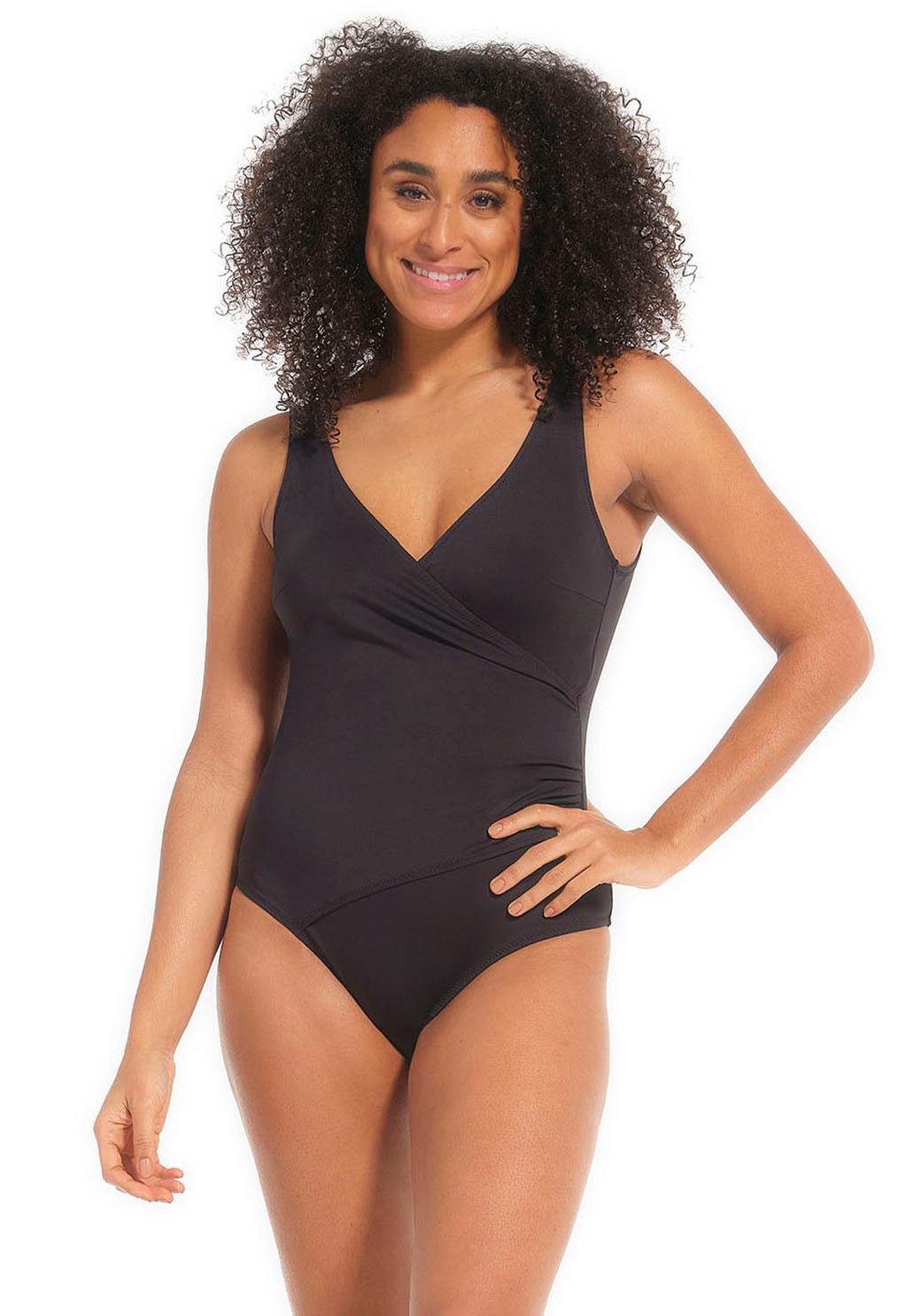 Badeanzug MAGIC BODYFASHION "Shaping Fabulous Swimsuit", Damen, Gr. XXL, N-Gr, schwarz, Elasthan, Polyamid, unifarben, Badeanzüge Badeanzug, Shaping-Einsatz und herausnehmbare Polster