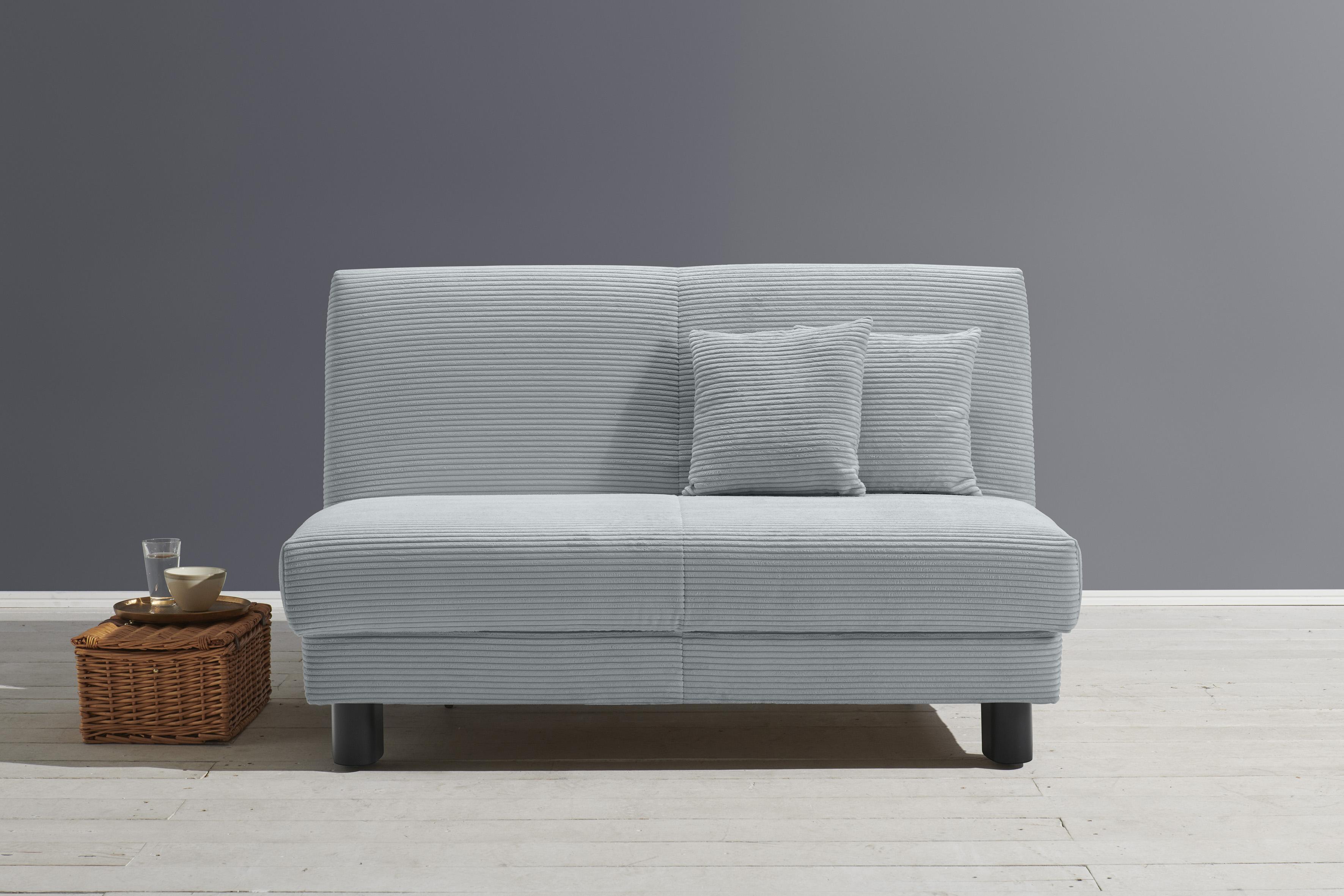Schlafsofa ELL + ELL "Enny", blau (hellblau), B:160cm H:90cm T:100cm, 92% Polyester 8% Nylon, Sofas, Schlafsofa