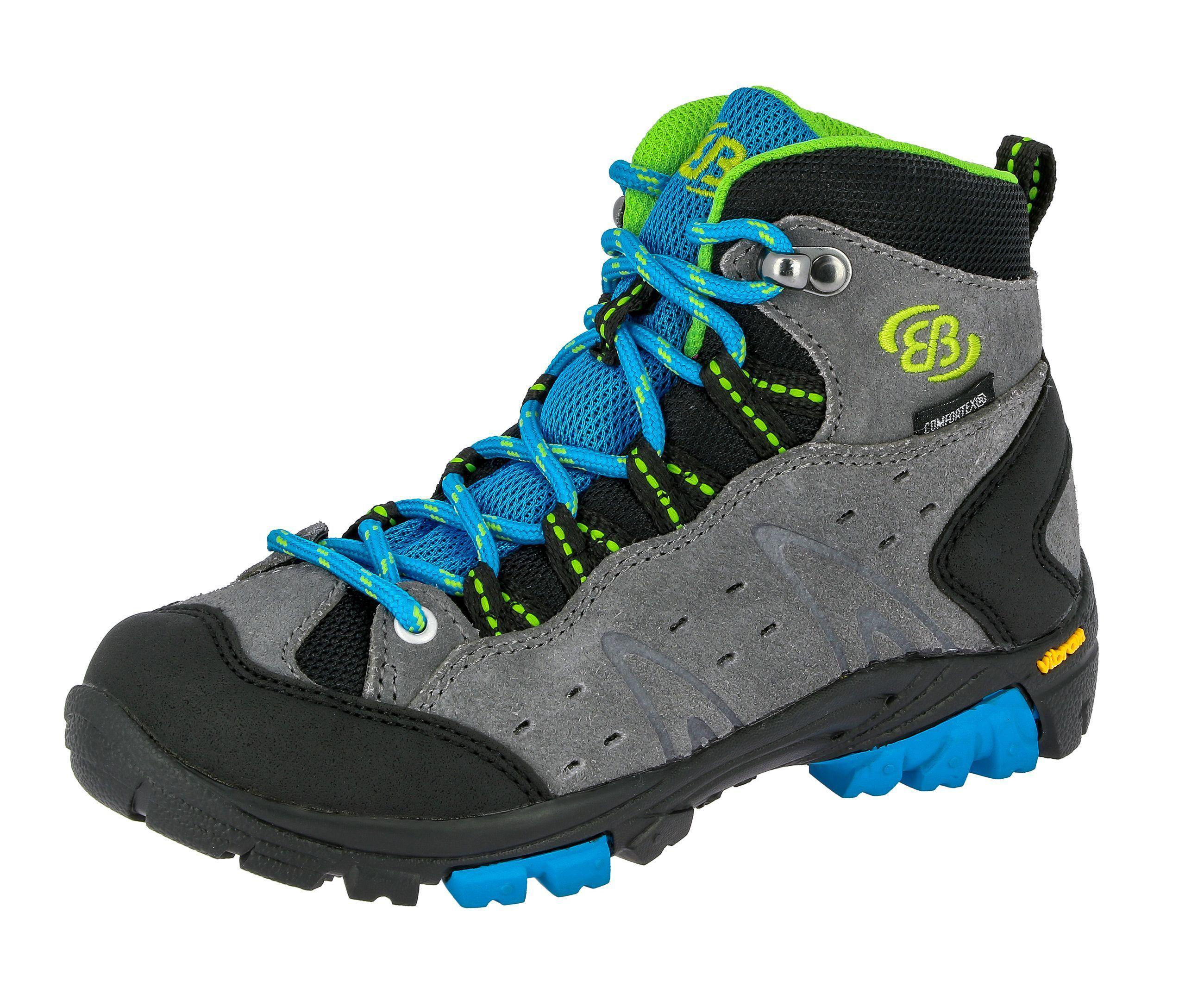 Outdoorschuh BRÜTTING "Outdoorstiefel Mount Bona High Kids", Mädchen, Gr. 40, grau, Veloursleder, Schuhe Outdoorschuh