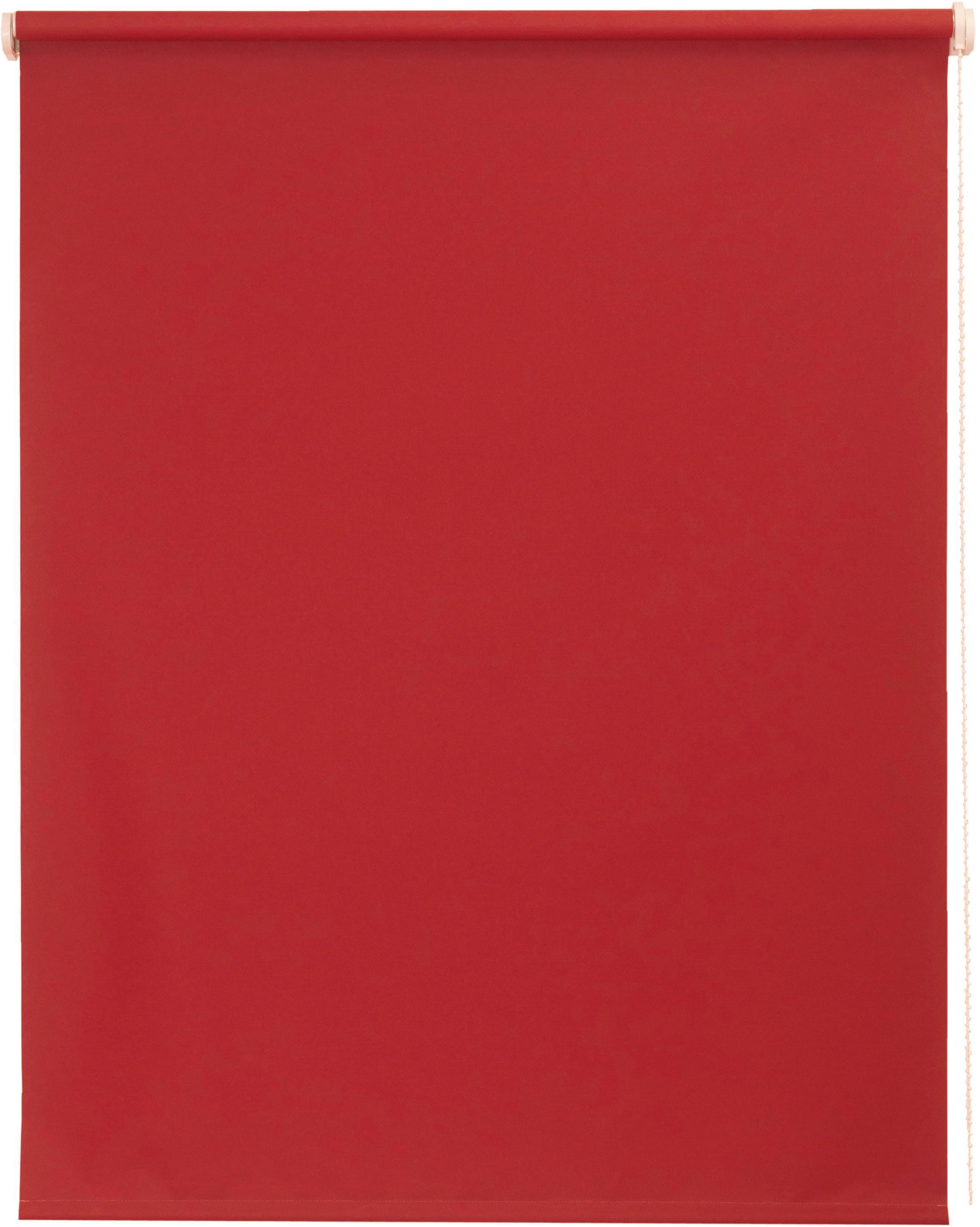 Seitenzugrollo SUNLINES "Uni" Gr. 6, rot, B:162cm H:180cm, Polyester, Rollos, Seitenzugrollo, 1 Stück