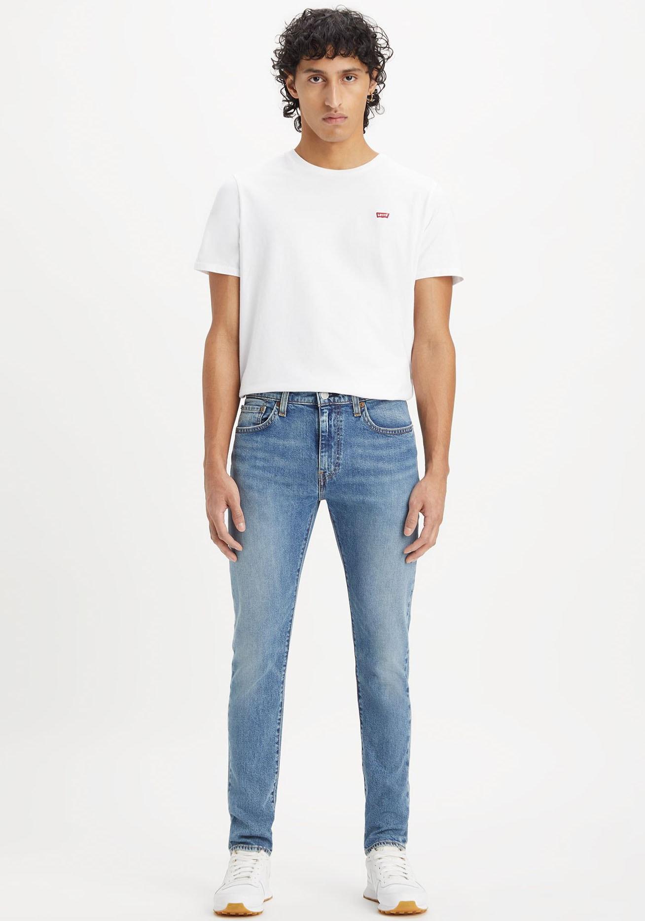 Skinny-fit-Jeans LEVI'S "510", Herren, Gr. 31, Länge 30, blau (amanta), Denim/Jeans, Obermaterial: 70% Baumwolle, 28% Lyocell, 2% Elasthan, skinny fit lang, Jeans Skinny-fit-Jeans, mit 5-Pocket-Style