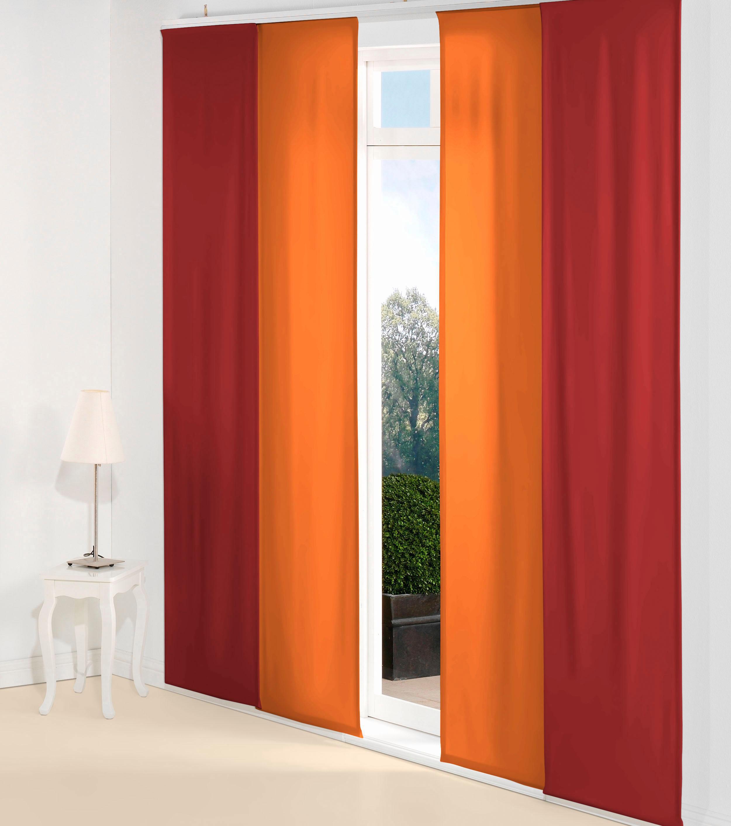 Schiebegardine WIRTH "Dim out" Gr. 3, rot, B:60cm H:225cm, Polyester, Gardinen, Schiebegardine, inkl. Beschwerungsstange