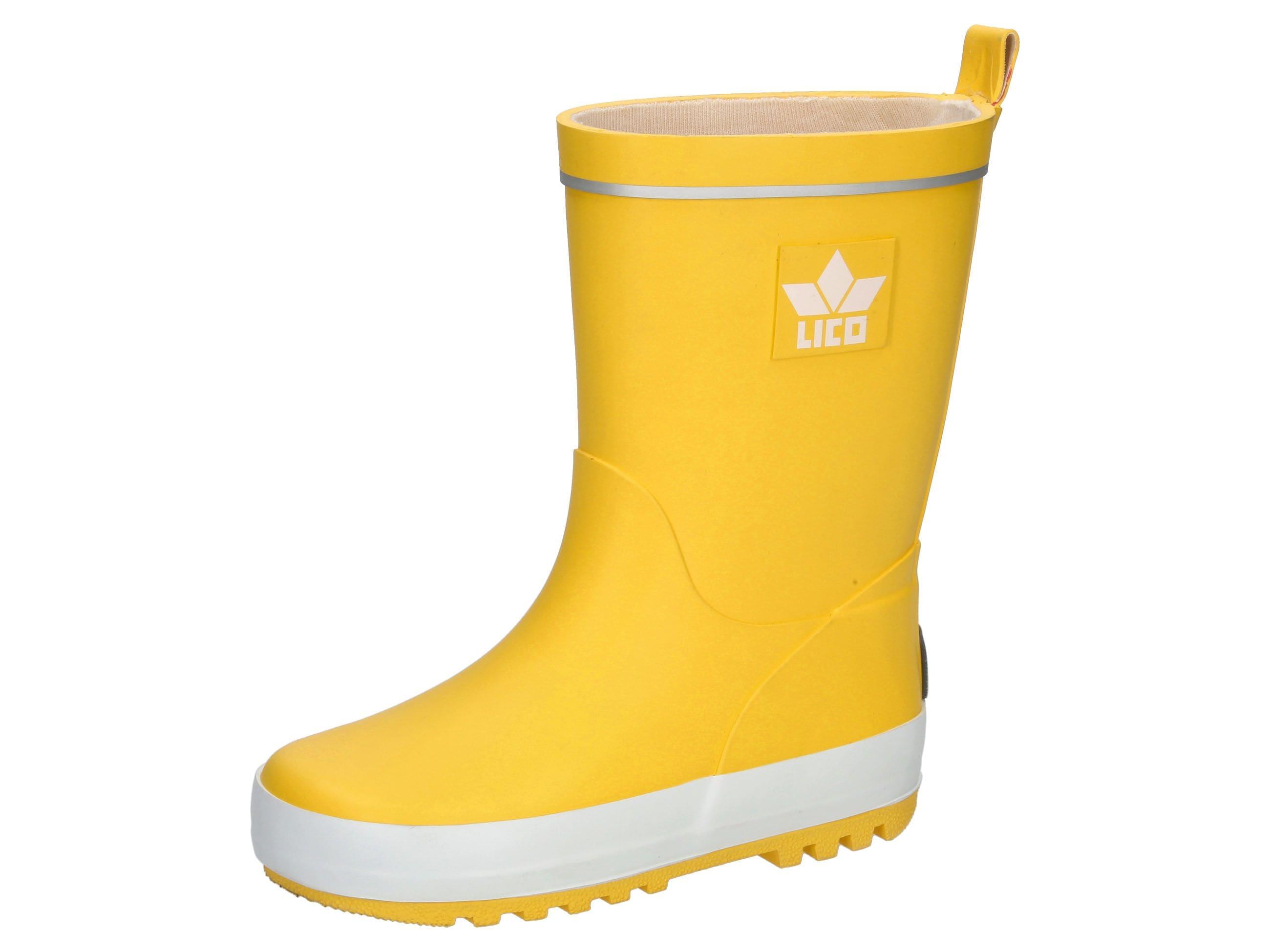 Gummistiefel LICO "Stiefel Samira", Mädchen, Gr. 37, gelb, Gummi, Schuhe Gummistiefel