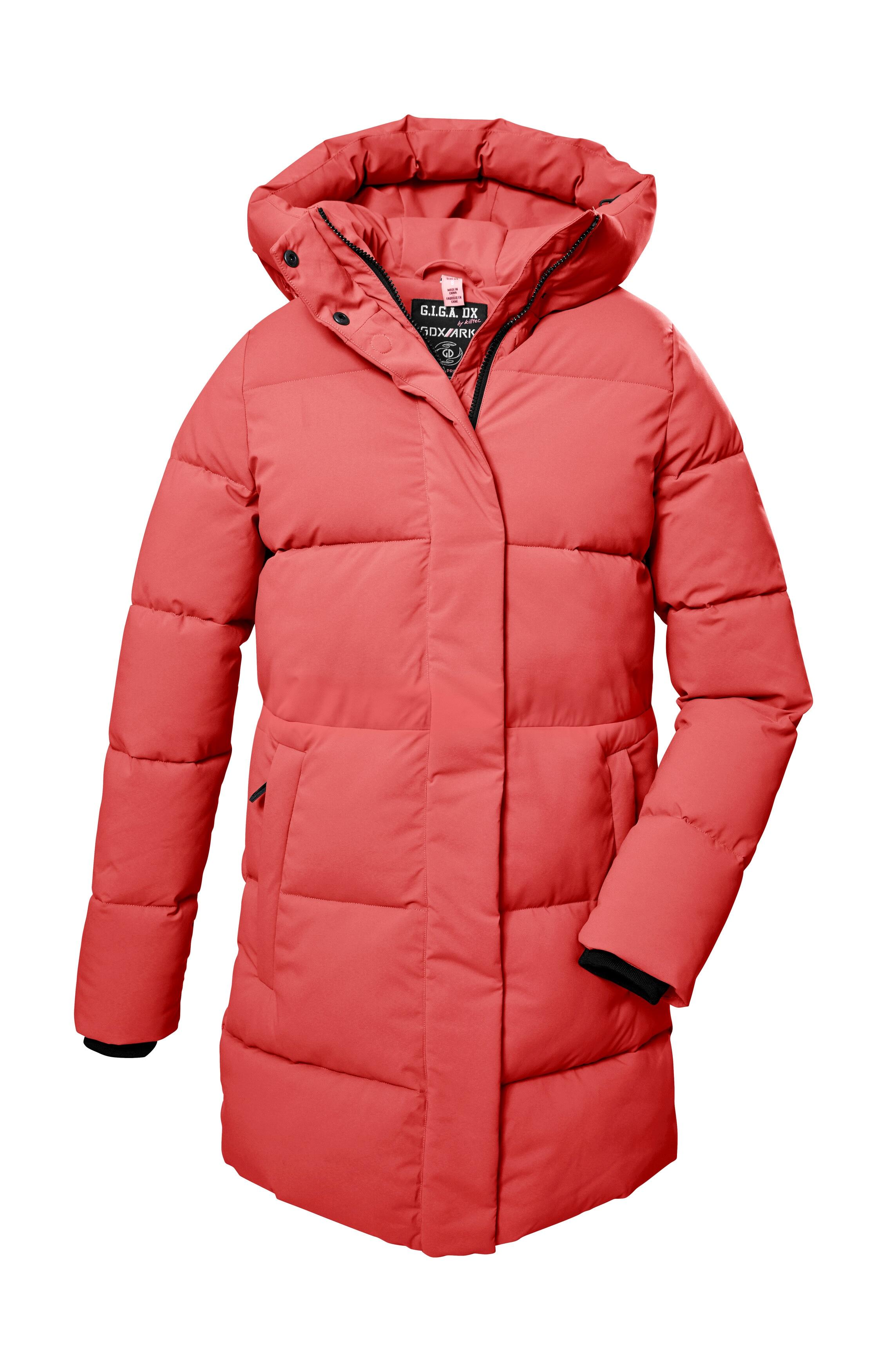 Steppmantel "GW 1 WMN QLTD PRK", Damen, Gr. 40, orange (koralle), Obermaterial: 100% Polyester;Futter: 100% Polyester;Füllung: 100% Polyester, G.I.G.A. DX BY KILLTEC, Mäntel Steppmantel, Damen Steppparka, winddicht, wasserabweisend, 10.000 mm Wassersäule