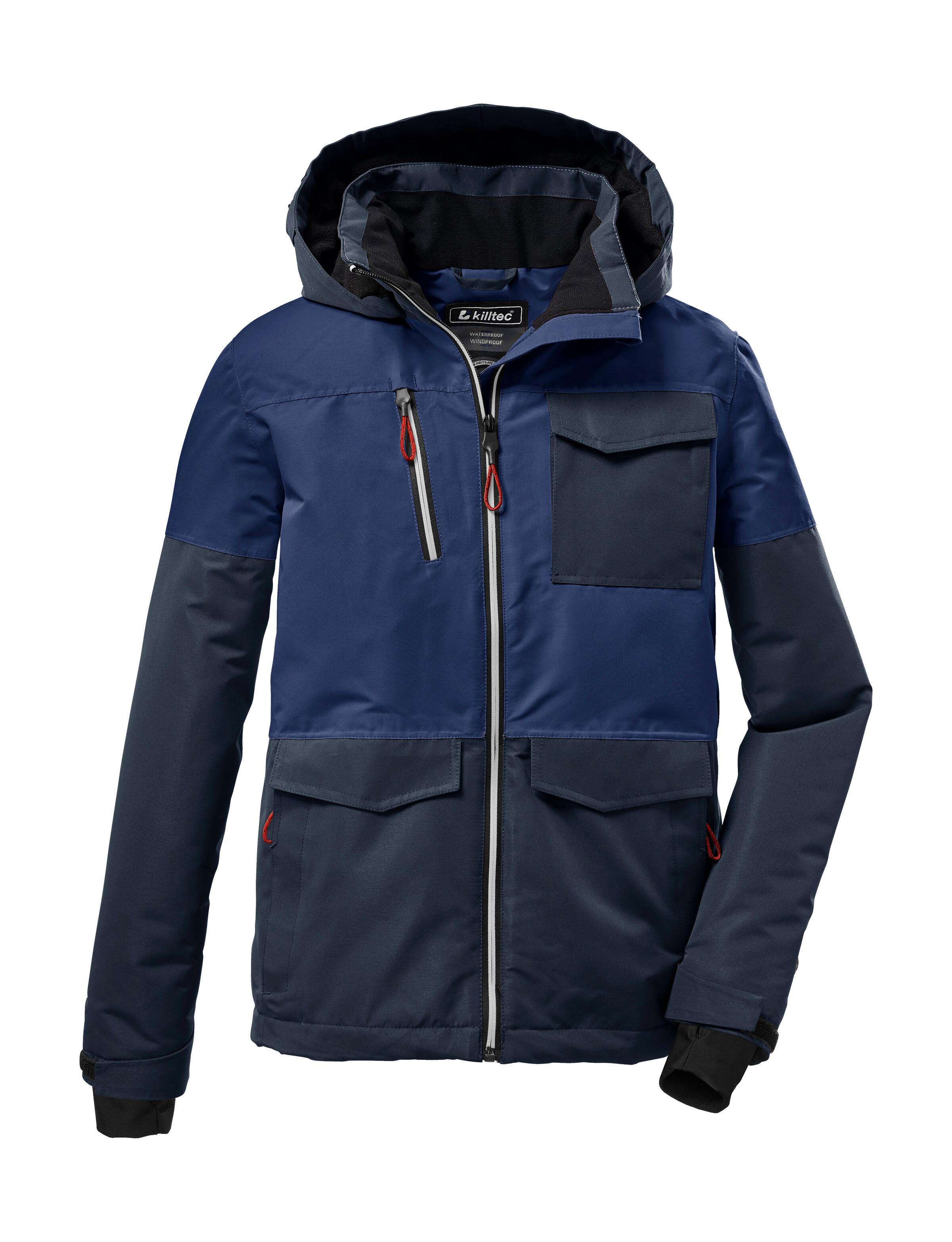 Outdoorjacke KILLTEC "KOW 29 BYS SKI JCKT", Jungen, Gr. 164, navy, 100% Polyester, Jacken Outdoorjacke, Atmungsaktive, wasserdichte Jacke mit 10.000 mm Wassersäule