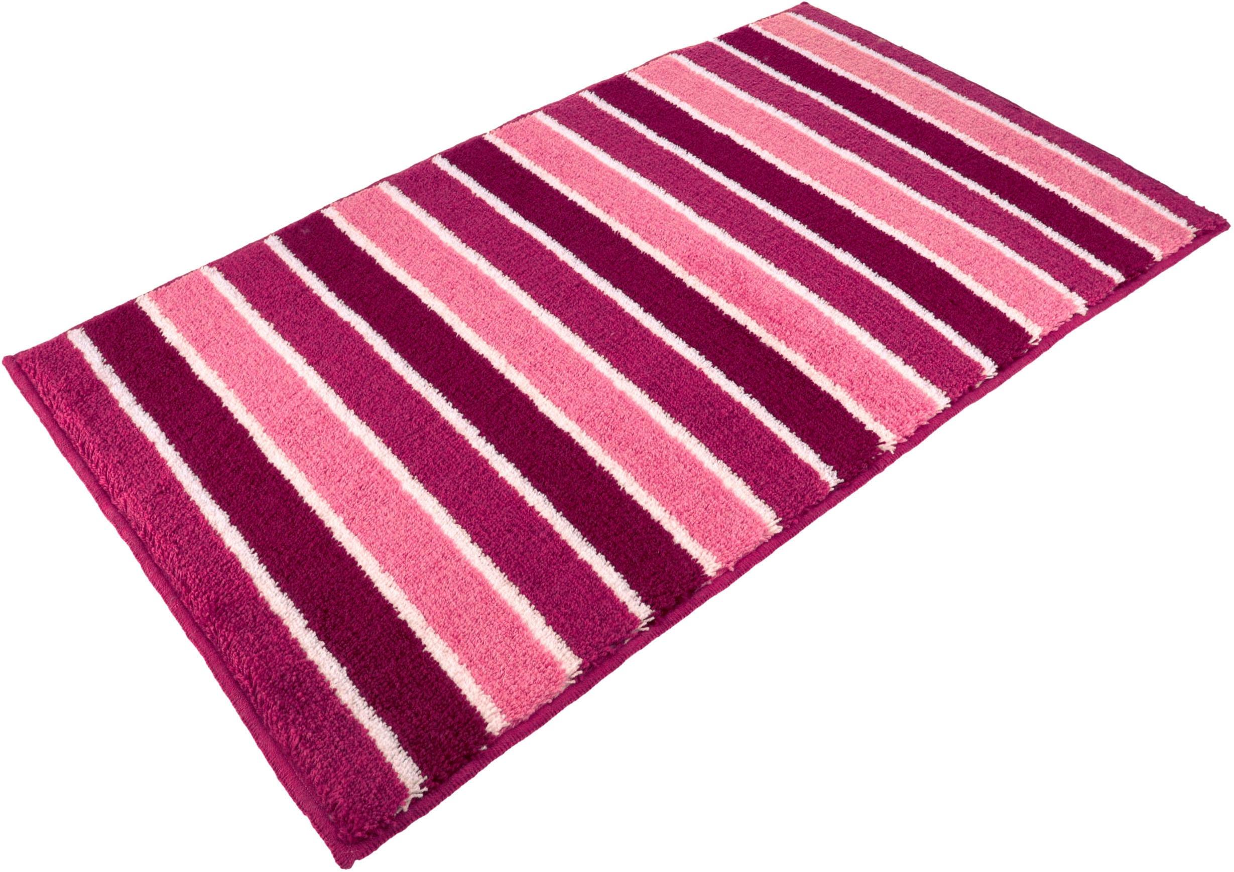 Badematte VOSSEN "»Fancy«", lila (cranberry), H:16mm, Polyacryl, Badematten, Badematte