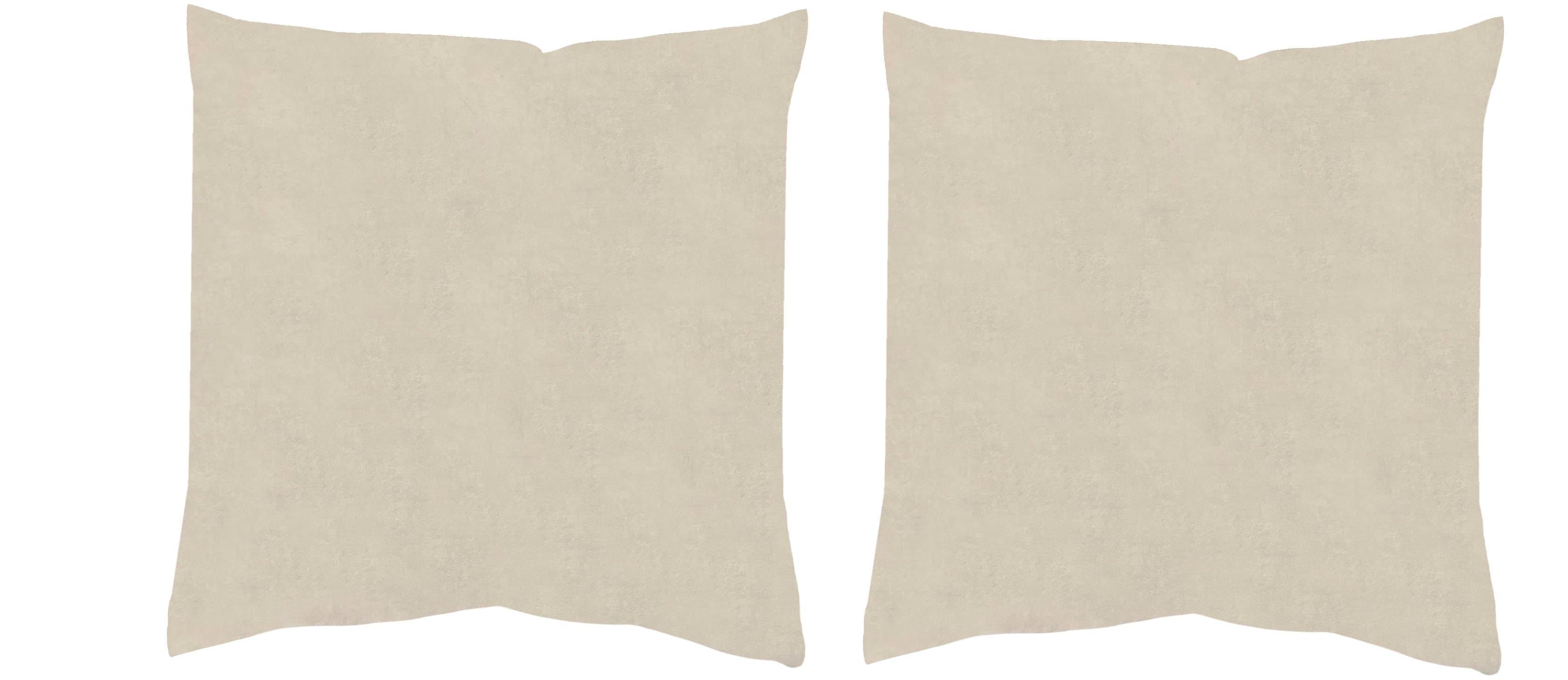 Kissenhülle HOME WOHNIDEEN "ELMER 2ER PACK MIT FÜLLUNG" Gr. 1, grau (hellgrau), B:40cm L:40cm, Polyester, Polyester, Kissenbezüge, Kissenhülle