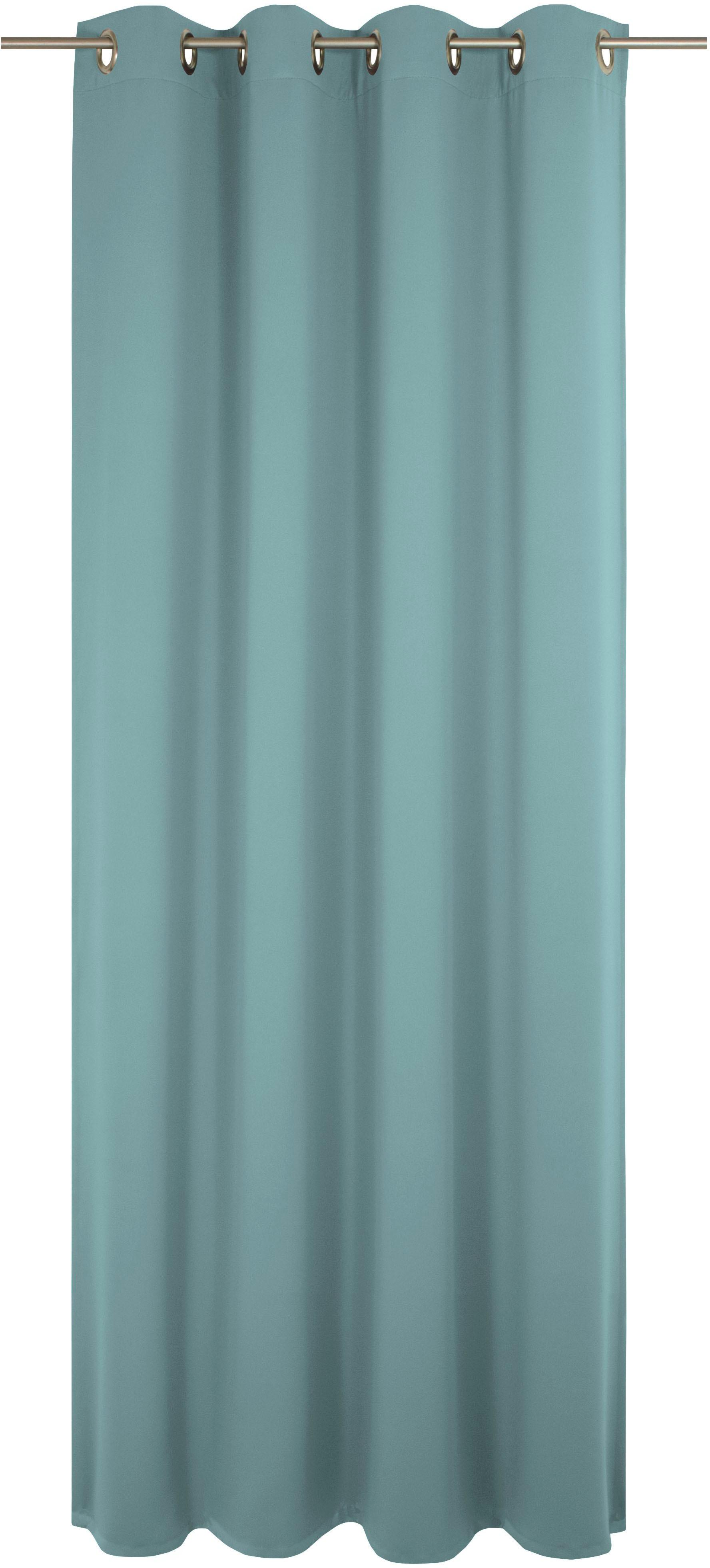 Vorhang WIRTH "Newbury", blau (mittelblau), B:130cm H:175cm, Baumwolle, Polyester, Gardinen, Vorhang, nach Maß