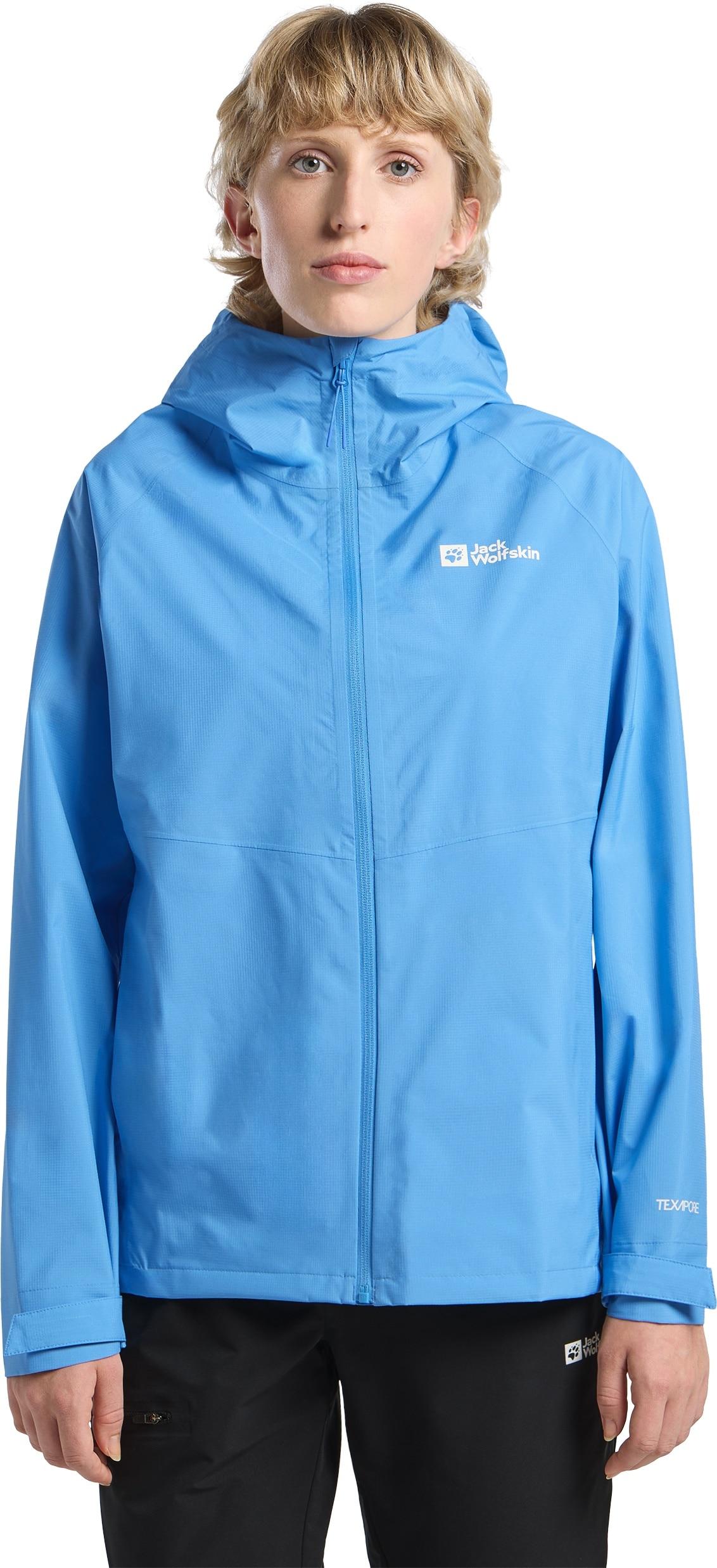 Outdoorjacke JACK WOLFSKIN "PRELIGHT 2.5L LT JKT W", Damen, Gr. M (38/40), blau (mid, blau), Obermaterial: 100% Polyester. Futter: 100% Polyester, Jacken Outdoorjacke