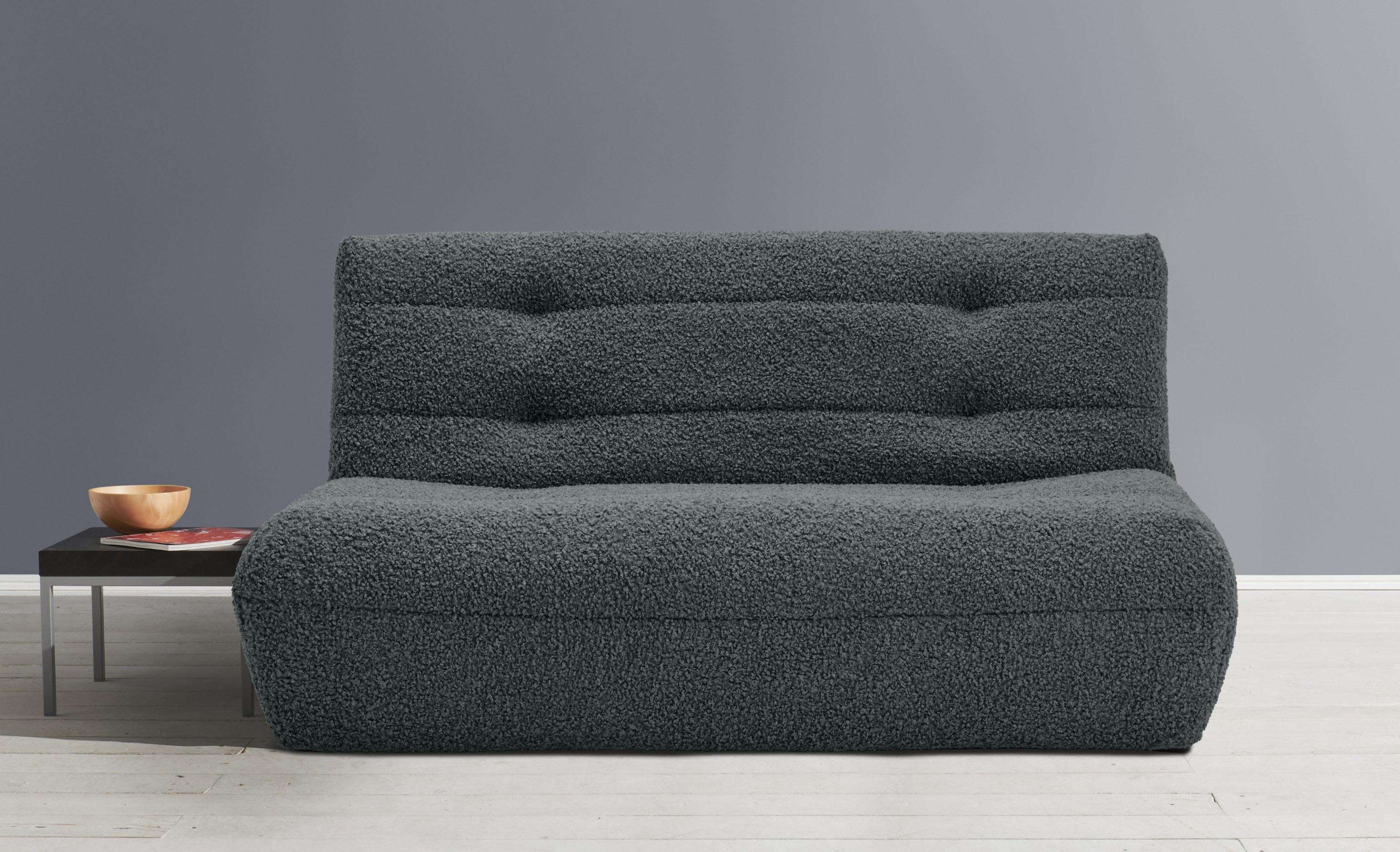 Schlafsofa ELL + ELL "Vanja", grau (anthrazit), B:165cm H:85cm T:100cm, Sofas, Schlafsofa