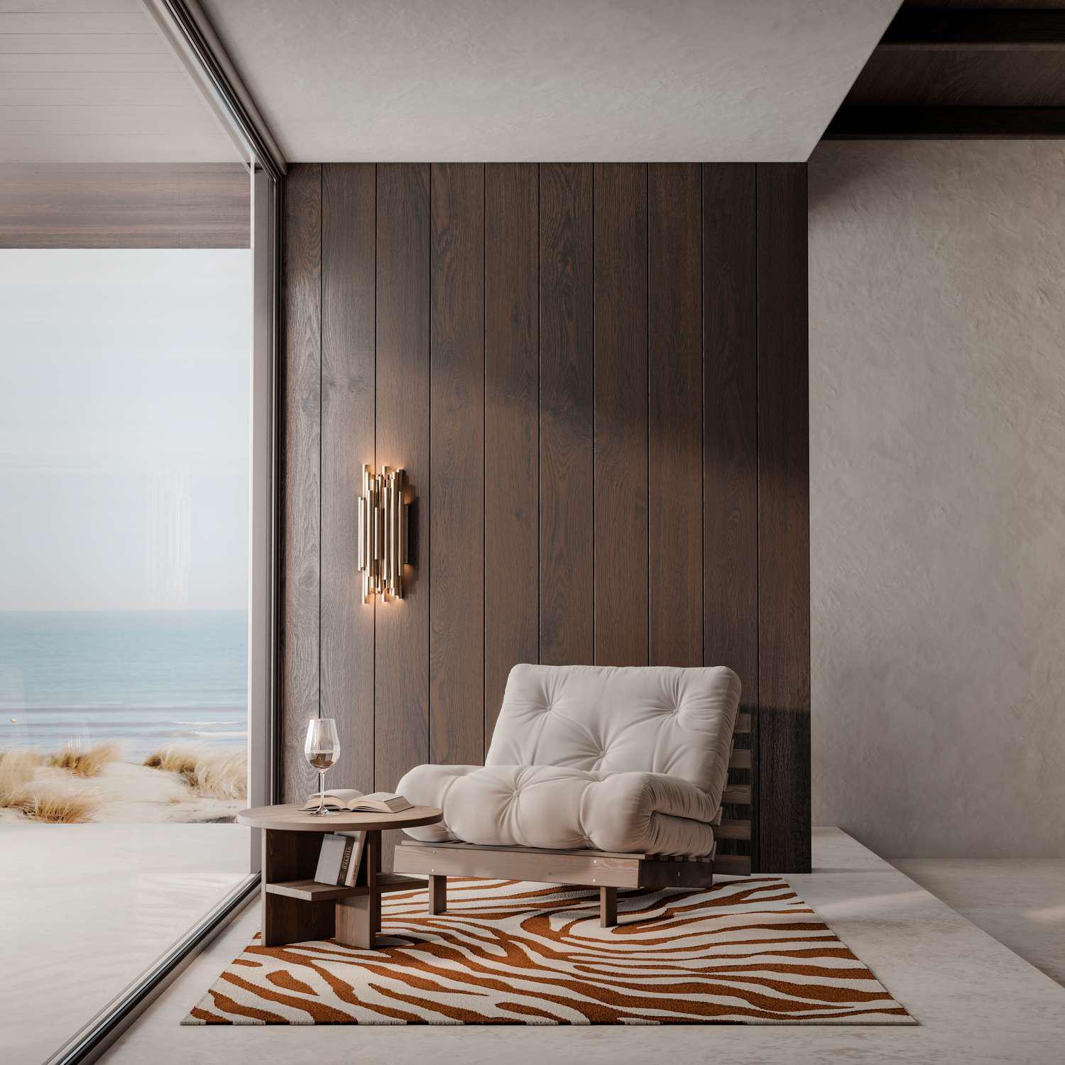 Daybett KARUP DESIGN "Roots Sofa Bed, Schlafsofa, Daybett, Bettfunktion, FSC-Massivholz", gelb (wheat beige), B:90cm H:85cm, Bezug: 80% Baumwolle, 20% Polyester, Daybetten, Daybett, Inkl. Futonmatratze. Mehrere Größen & Farben, Made in Europe