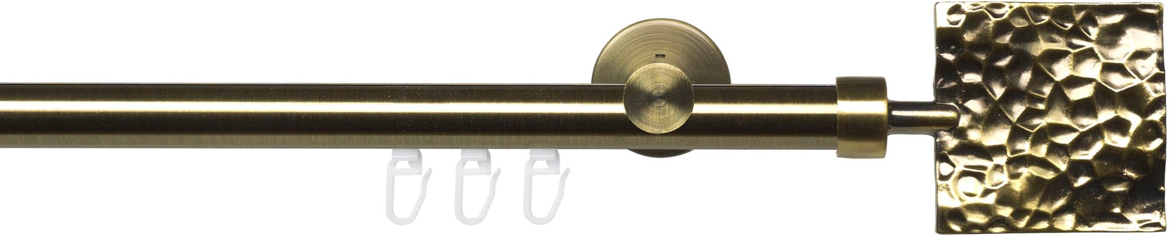 Gardinenstange LIEDECO "Innenlaufgarnitur 20 mm Blues Johnny" Gr. 1, gold (messingfarben, antikgoldfarben), L:120cm Ø:20mm, Eisen, Gardinenstangen, Gardinenstange, Gardinenstange Komplett