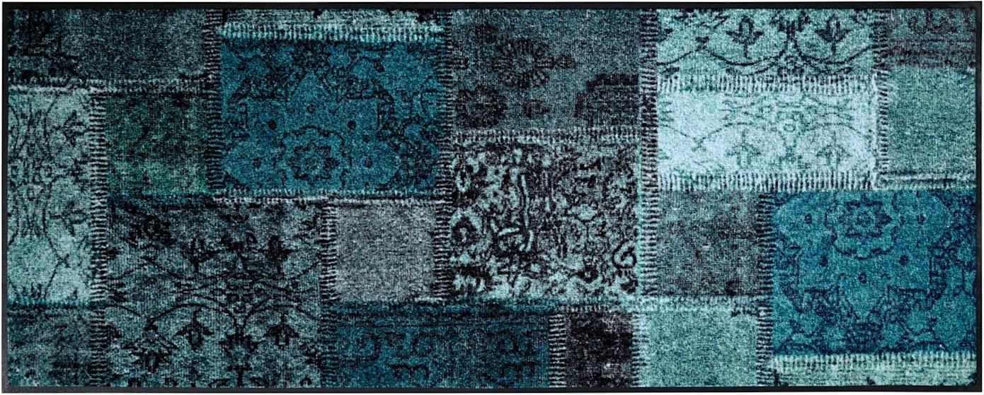 Fußmatte Gr. 2, blau (petrol), B:50cm H:7mm L:75cm, Kunstfaser, Polyamid, Teppiche, Fußmatte