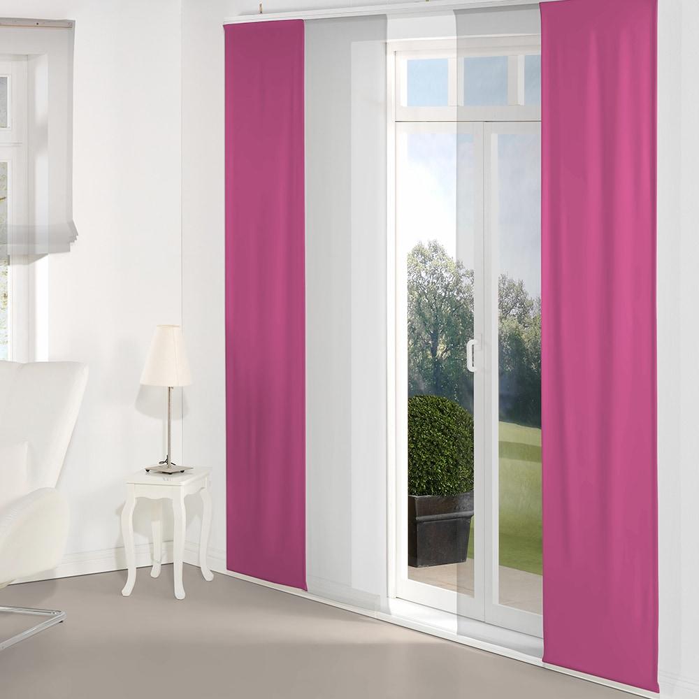 Schiebegardine WIRTH "Dim out" Gr. 4, pink, B:60cm H:245cm, Polyester, Gardinen, Schiebegardine, inkl. Beschwerungsstange