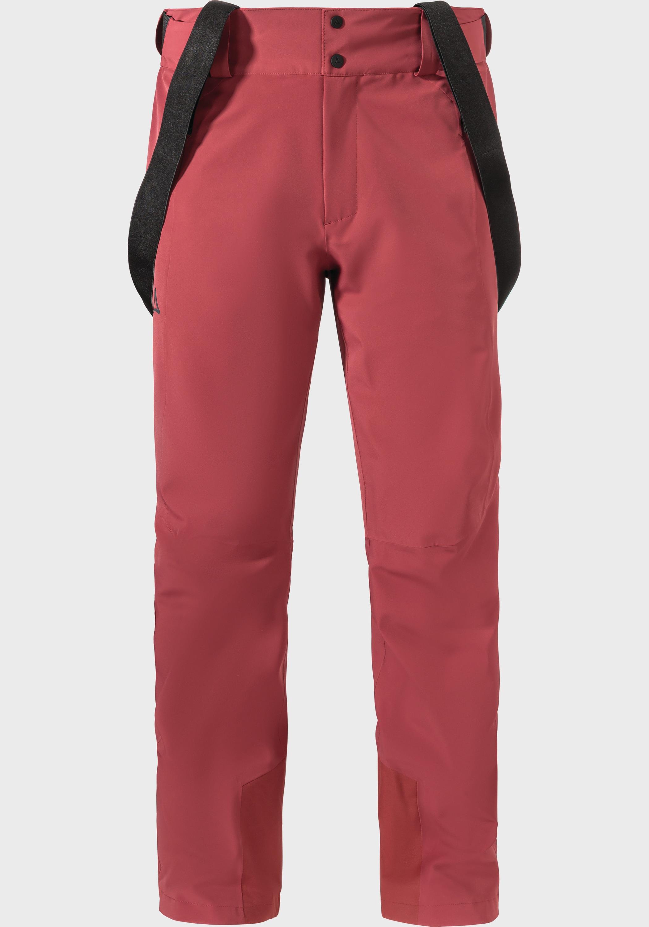 Latzhose SCHÖFFEL "Ski Pants Pontresina M", Herren, Gr. 54, Normalgrößen, rot (2925, rot), Oberstoff : Aussenseite: 85% Nylon 15% Elasthan (Membran: Polyurethan) Futter : 84% Nylon 16% Elasthan, Hosen Latzhose