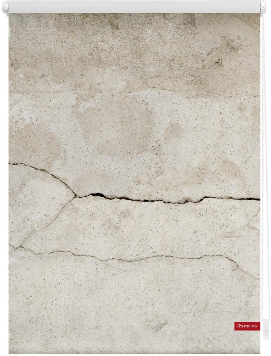 Seitenzugrollo LICHTBLICK ORIGINAL "Rollo Klemmfix, ohne Bohren, Verdunkelung, Beton - Grau", grau (grau, weiß), B:150cm H:90cm, Polyester, Rollos, Seitenzugrollo